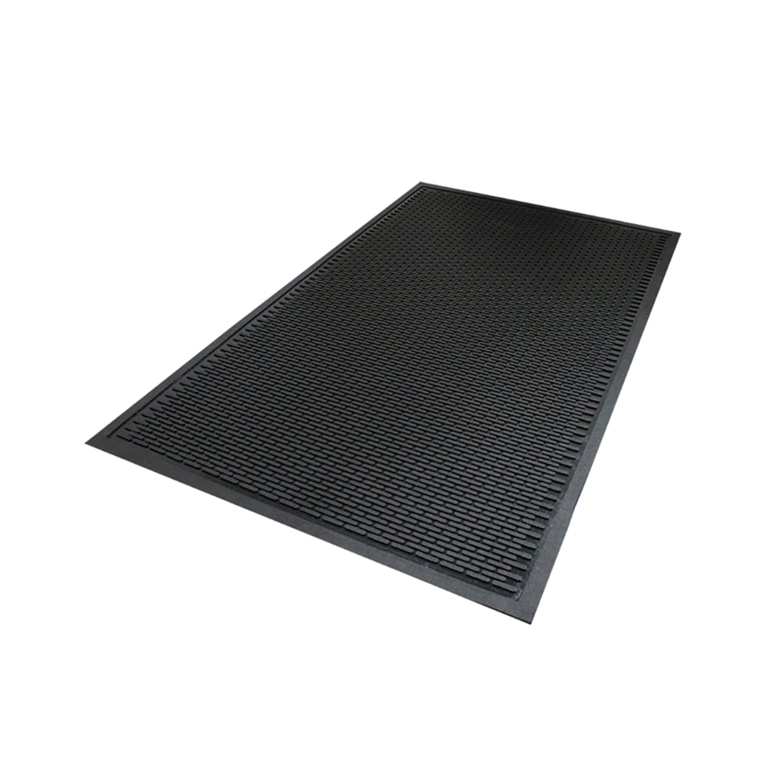 M+A Matting 555035100 SuperScrape Drainable Slip Resistant Mat, 3' x 5', Black