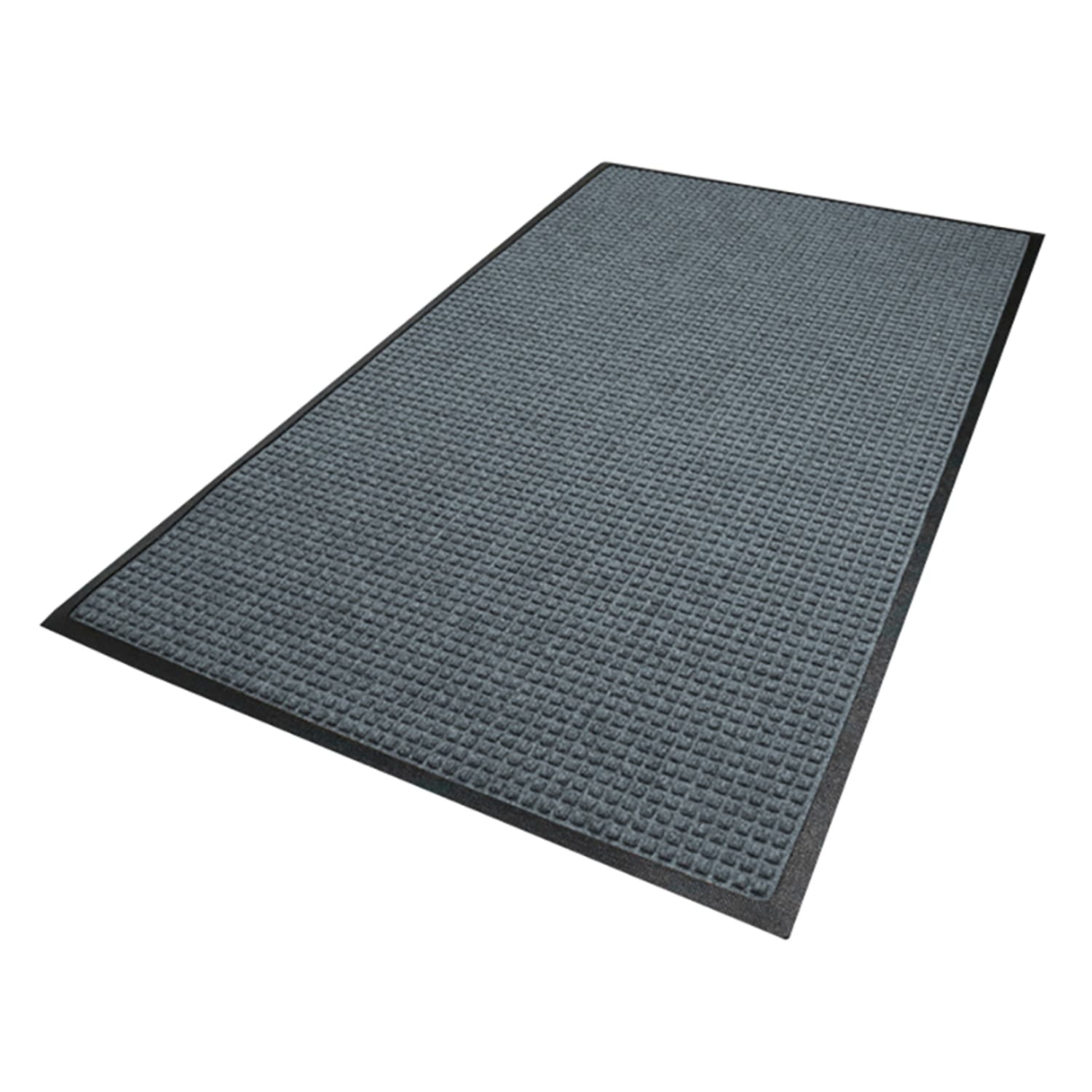 M+A Matting 28058410170 Waterhog Squares Fashion Entrance Mat w/ Smooth Backing, 4' x 10', Bluestone