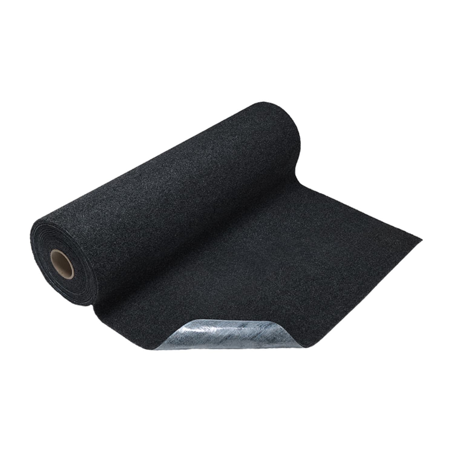 M+A Matting 44571330900 Slip Resistant Plush Mat w/ Adhesive Backing - 3' x 30' Roll, Polyester, Black