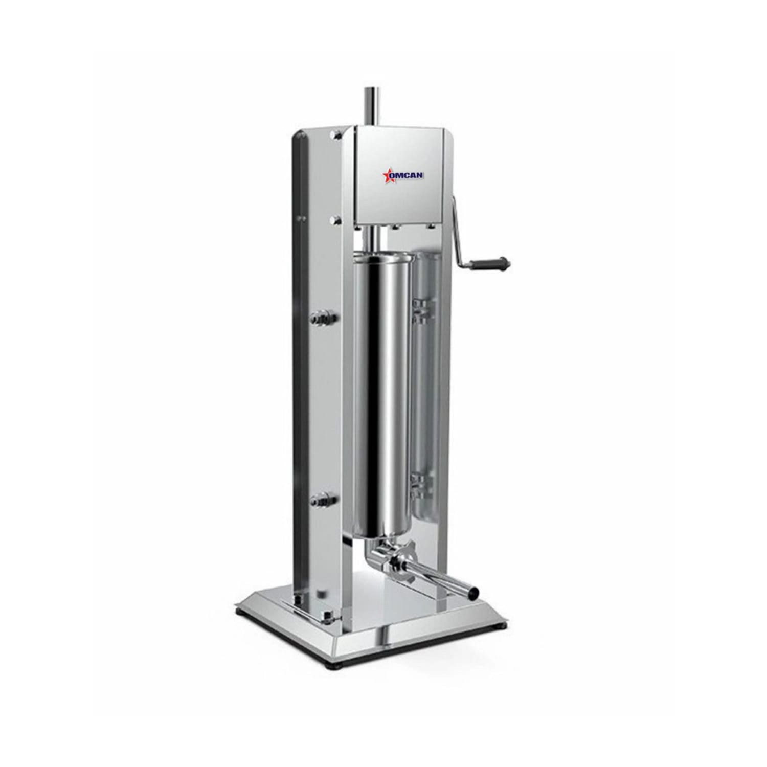Omcan 47539 15 lb Manual Vertical Sausage Stuffer w/ 4 Funnels, Stainless Steel