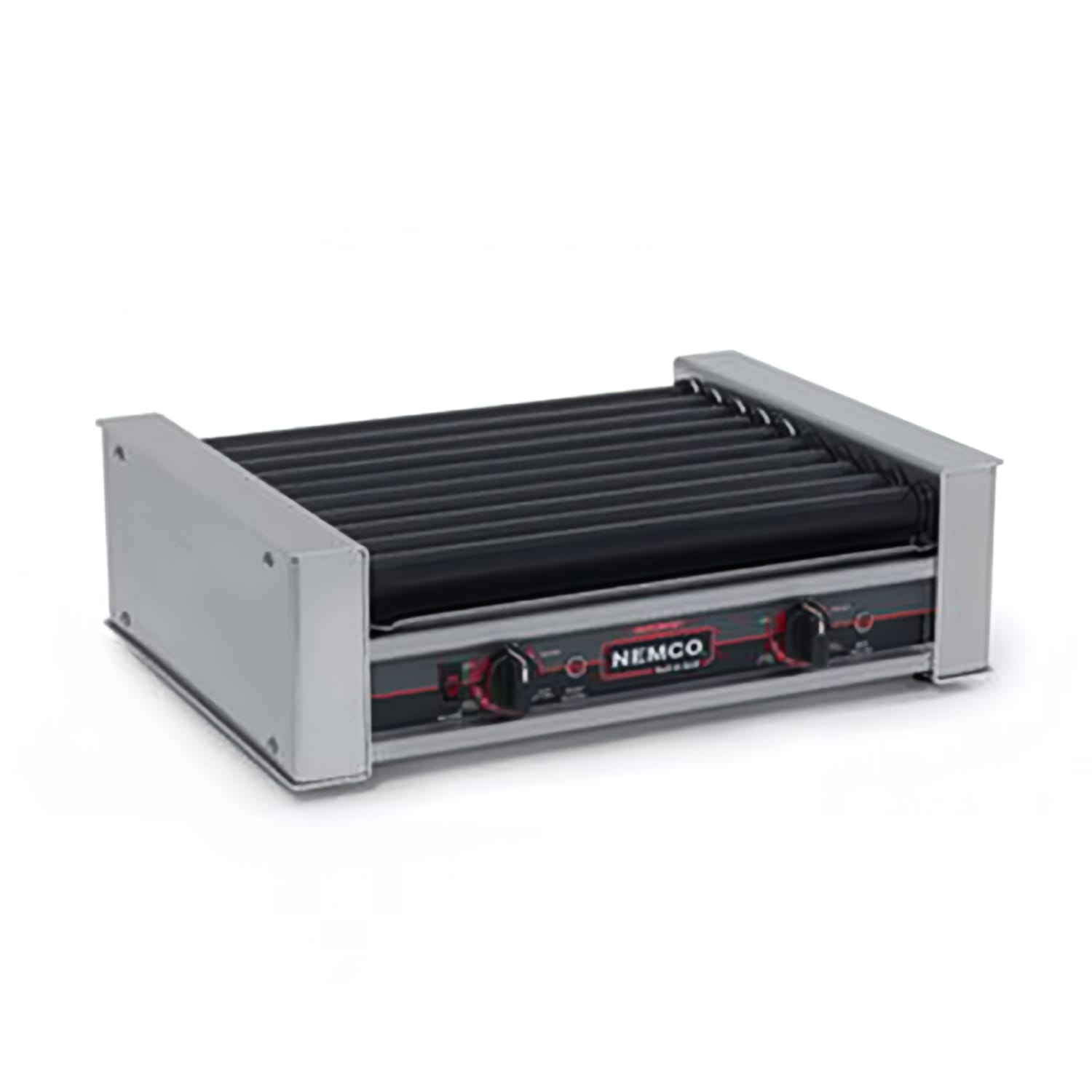Nemco 8027SX-220 27 Hot Dog Roller Grill w/ Manual Controls - Flat Top, 220v, Stainless Steel