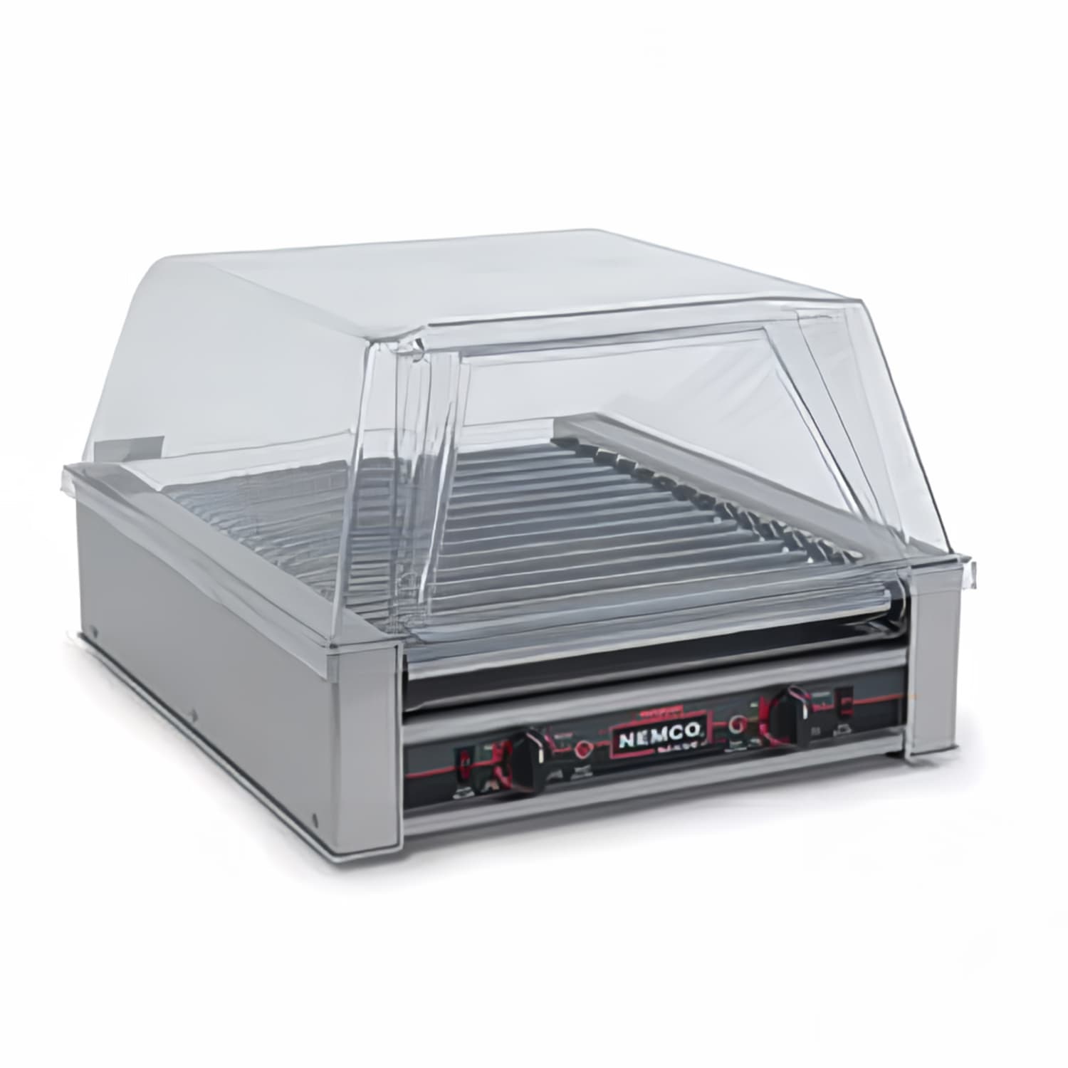 Nemco 8045SXN-220 45 Hot Dog Roller Grill w/ Manual Controls - Flat Top, 220v, Stainless Steel