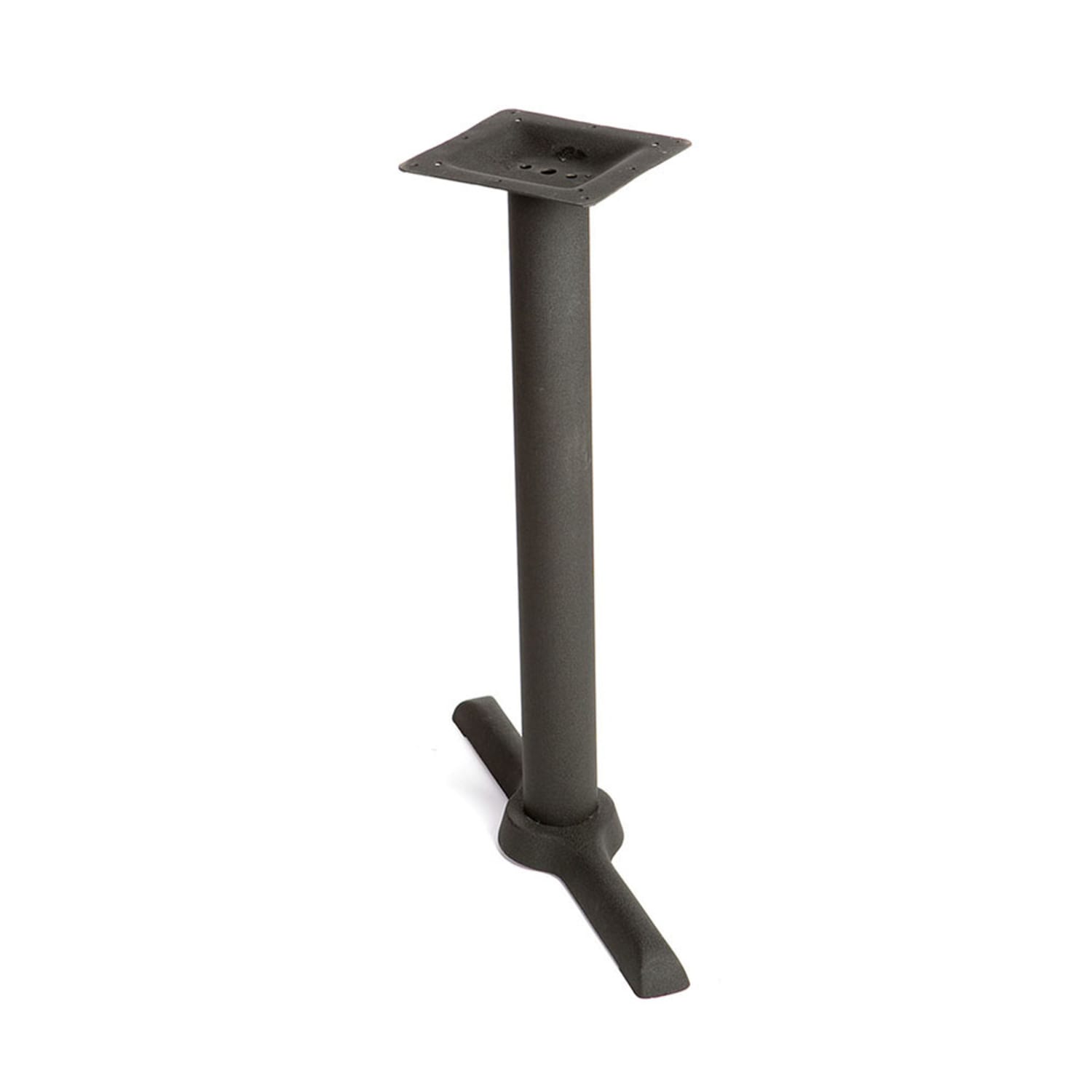 Oak Street B522-STD Steel Table Base, 5 x 22 Base Spread, Black, Cast Iron, Silver