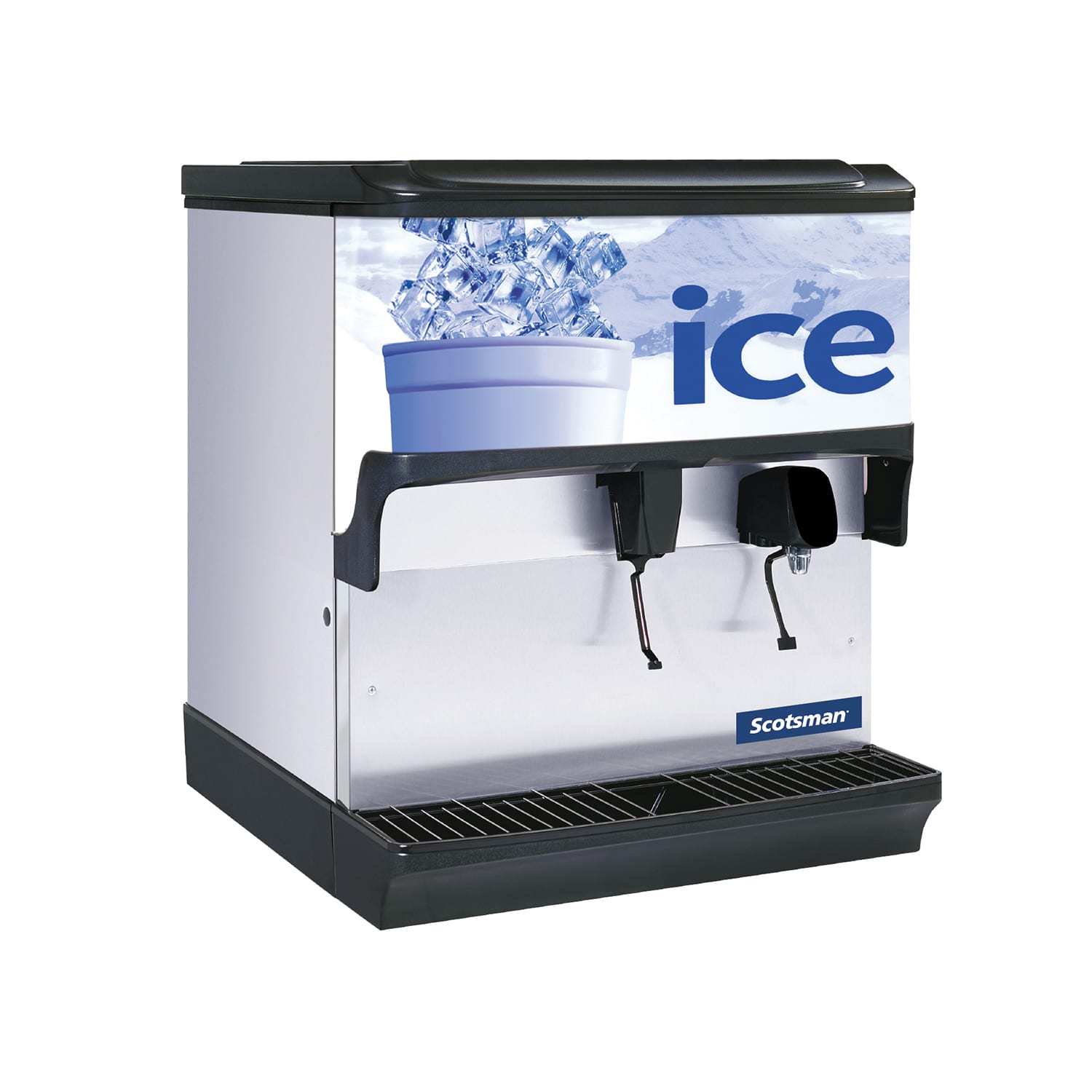 Scotsman IOD200WF-1 Countertop Water & Ice Dispenser for Commercial Ice Machines - 200 lb Storage, Cup Fill, 115v