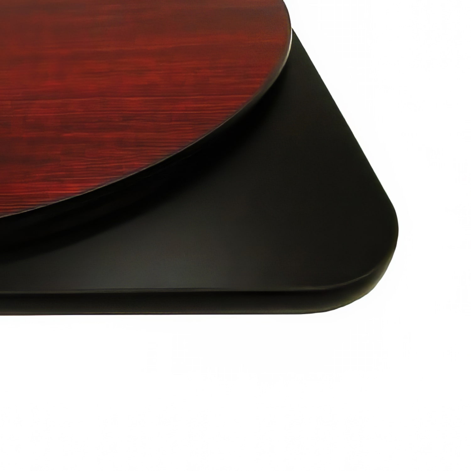 Oak Street MB30R 30 Round Reversible Melamine Table Top, Mahogany/Black, Multi-Colored, 1 in