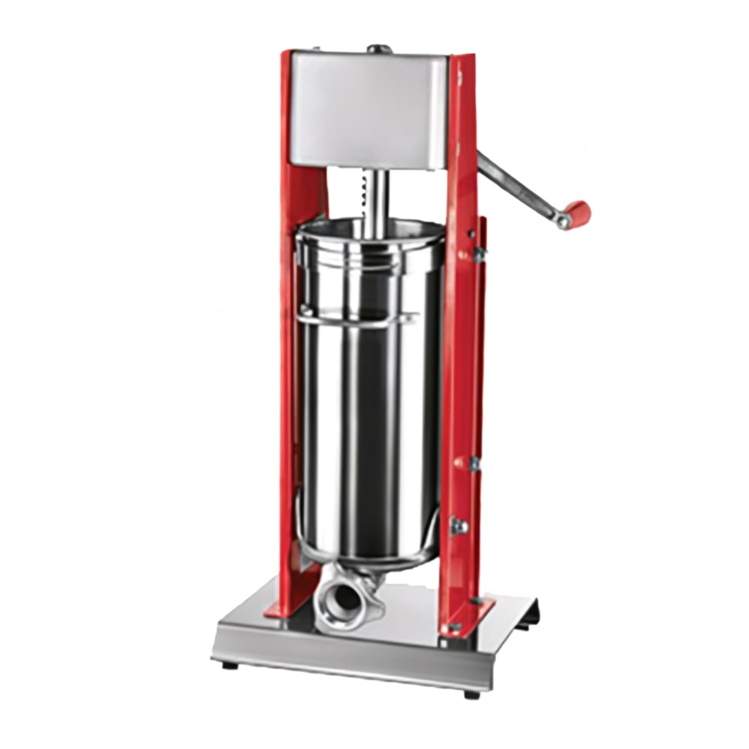 Omcan 38000 15 lb Manual Vertical Sausage Stuffer w/ 4 Funnels, Stainless Steel