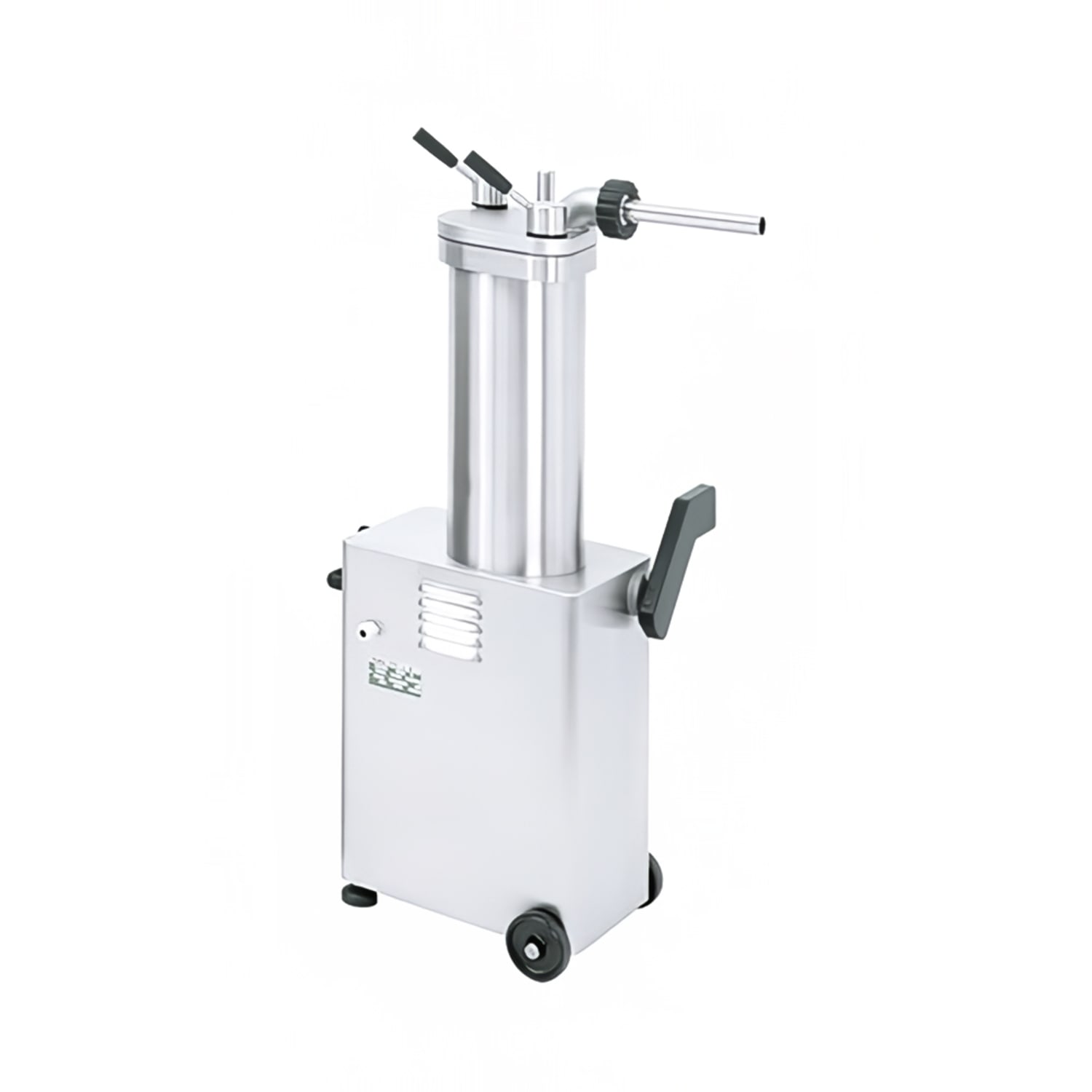 Omcan 46098 26 lb Hydraulic Vertical Sausage Stuffer w/ 3 Funnels, 220v, Stainless Steel