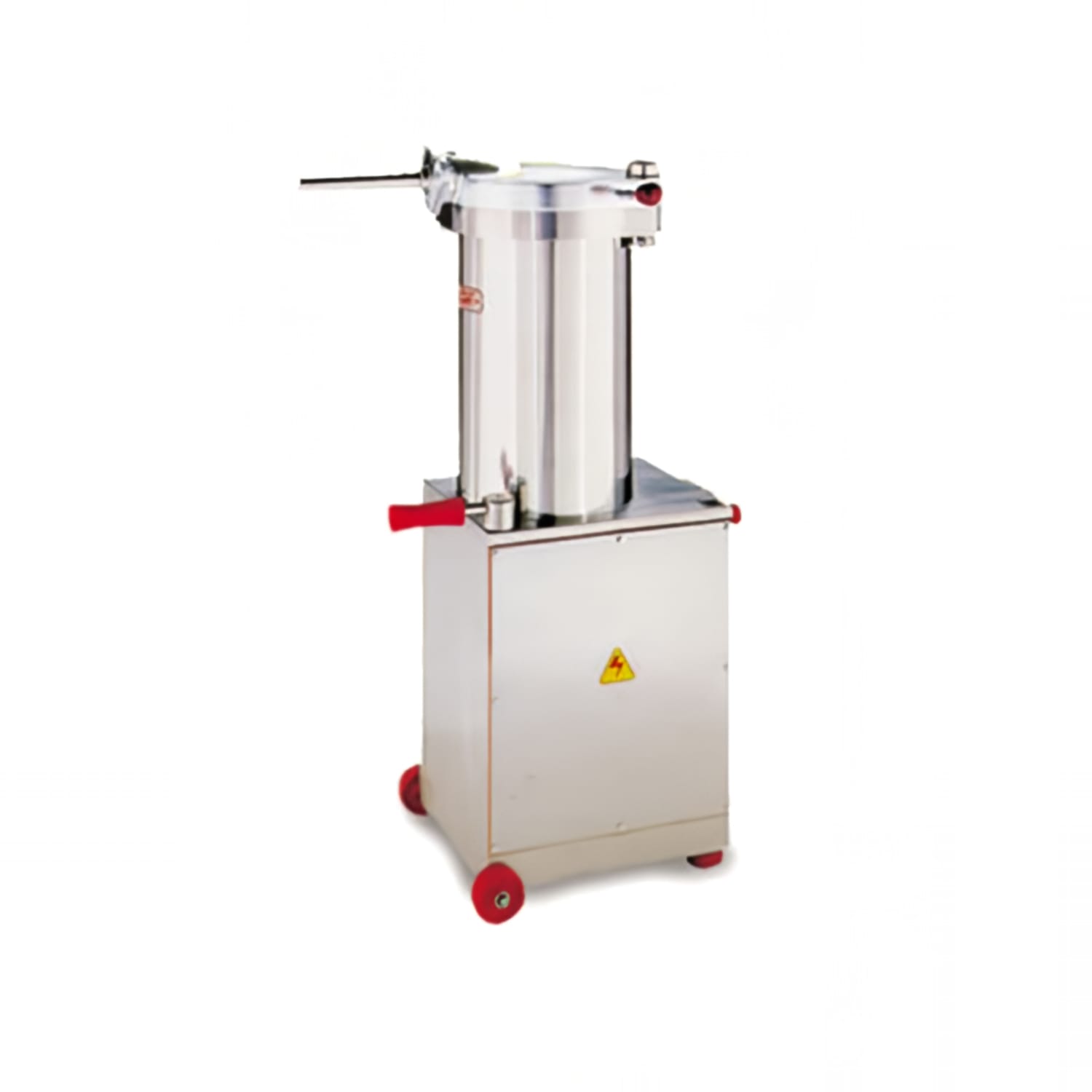 Omcan 46100 65 lb Hydraulic Vertical Sausage Stuffer w/ 3 Funnels, 208/220v, Stainless Steel