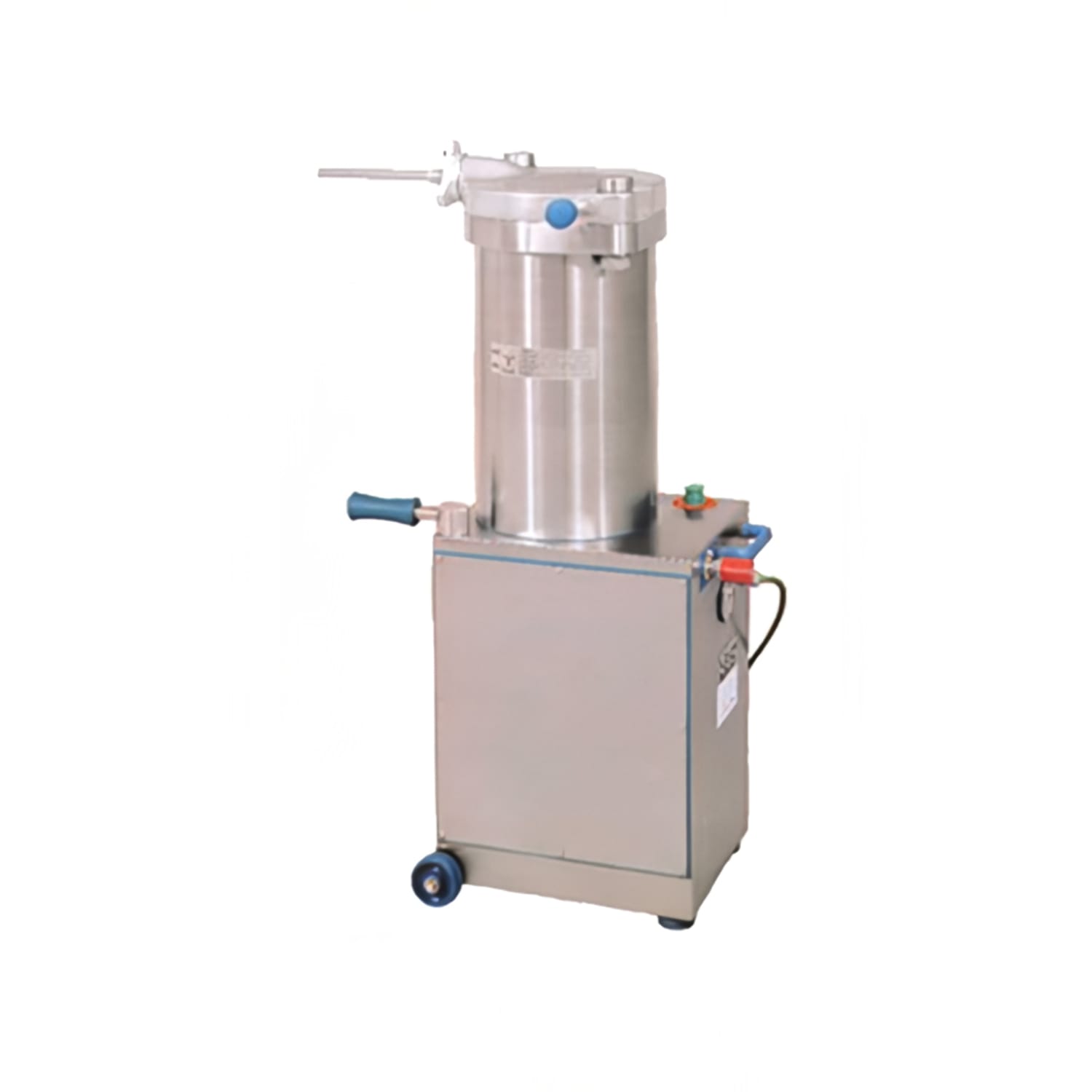 Omcan 45869 48 lb Hydraulic Vertical Sausage Stuffer w/ 3 Funnels, 208v, Stainless Steel