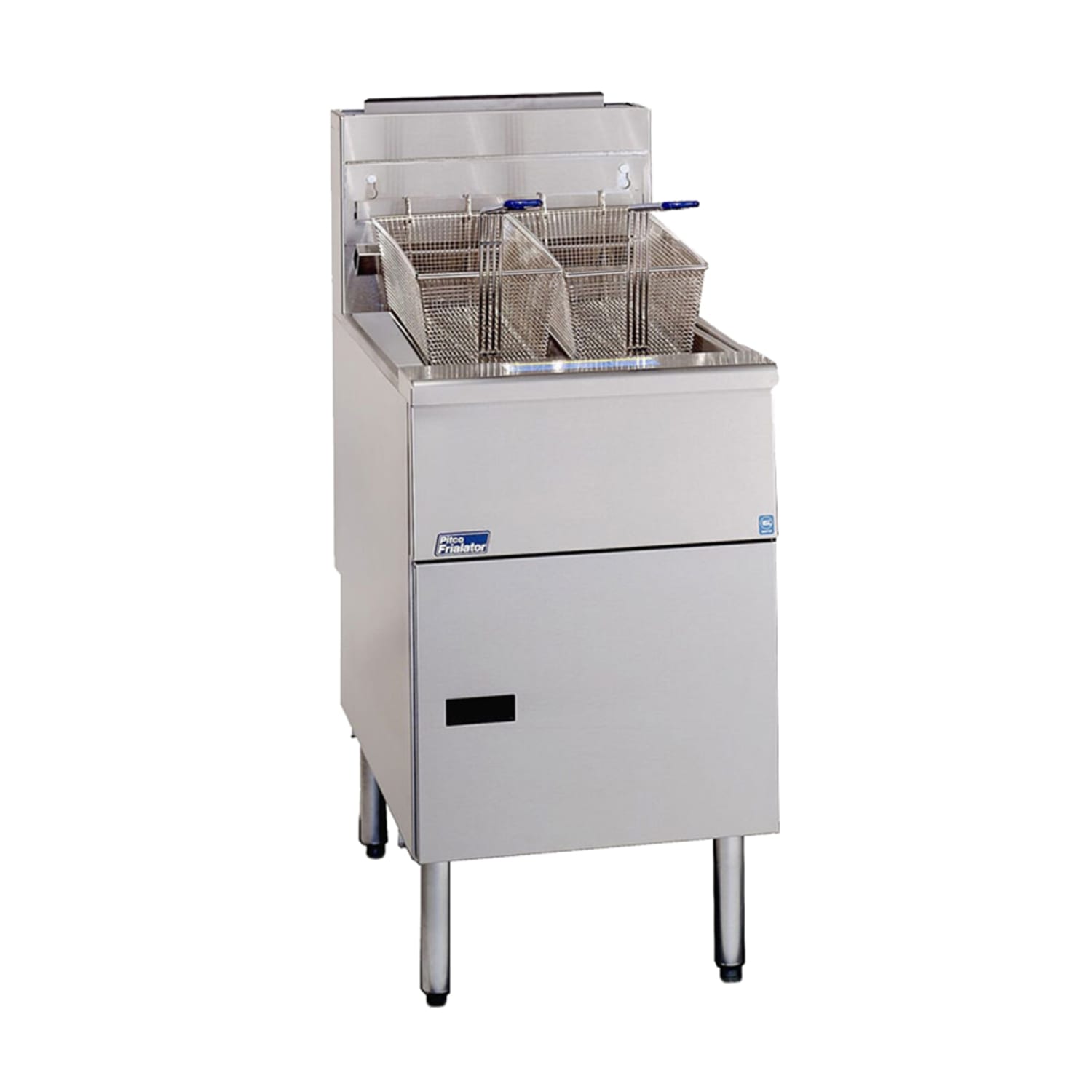 Pitco SG18-S LP Commercial Gas Fryer - 90 lb Vat, Floor Model, Liquid Propane, 70-90 lb. Capacity, 5 Tube Burners, Stainless Steel, Gas Type: LP
