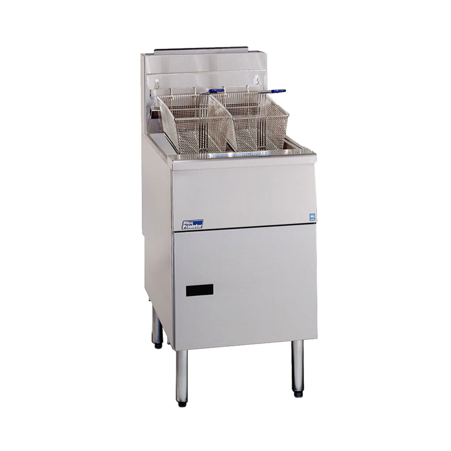 Pitco SG18-S NG Commercial Gas Fryer - 90 lb Vat, Floor Model, Natural Gas, 70-90 lb. Capacity, 5 Tube Burners, Stainless Steel, Gas Type: NG