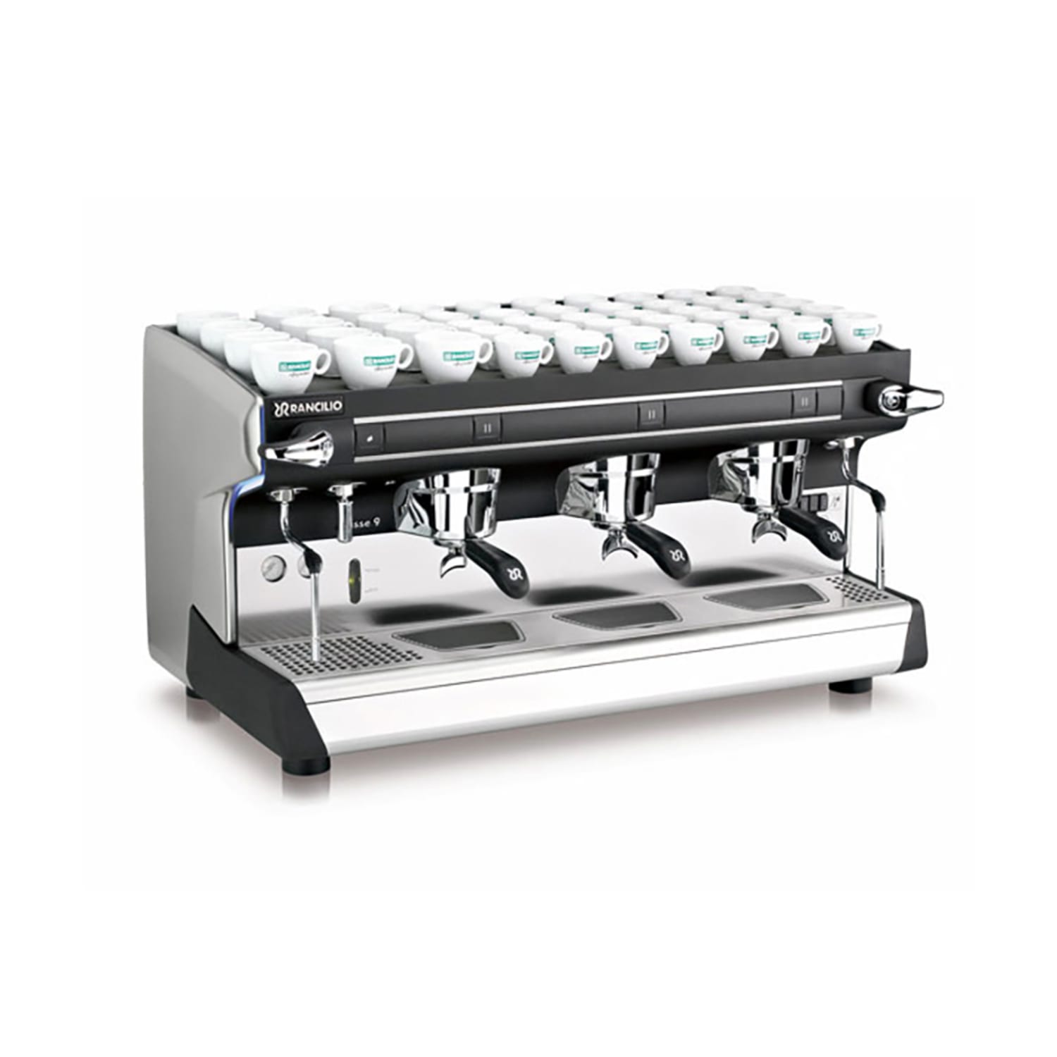 Rancilio CLASSE 9 S 3GR Semi Automatic Commercial Espresso Machine w/ 3 Groups & 2 Steam Wands - 208/240v/1ph, Stainless Steel