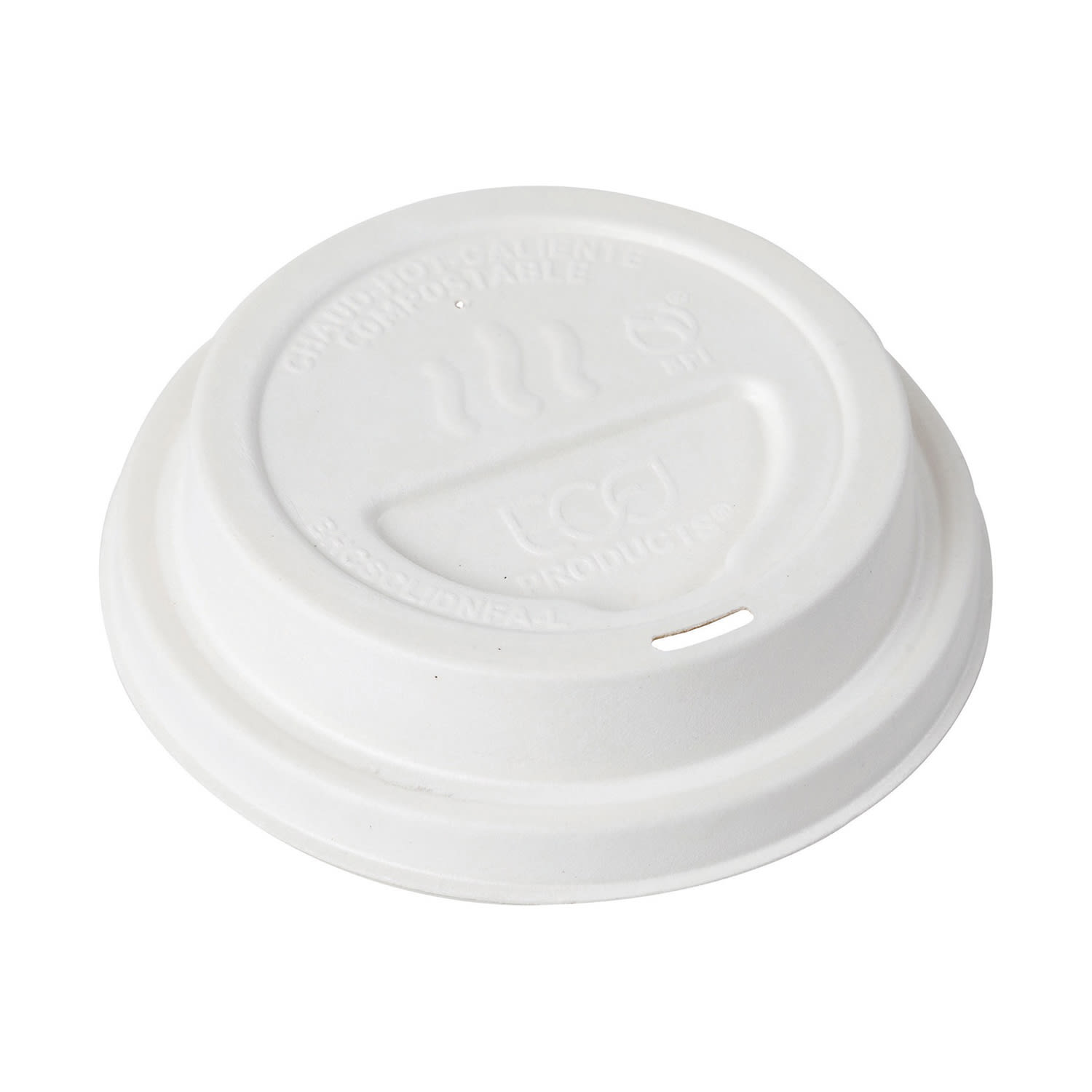 Eco Products EP-BHCSCLIDNFAL GreenStripe Dome Lid for 10 to 20 oz Hot Cups - Molded Fiber, White, Paper, Case of 1000