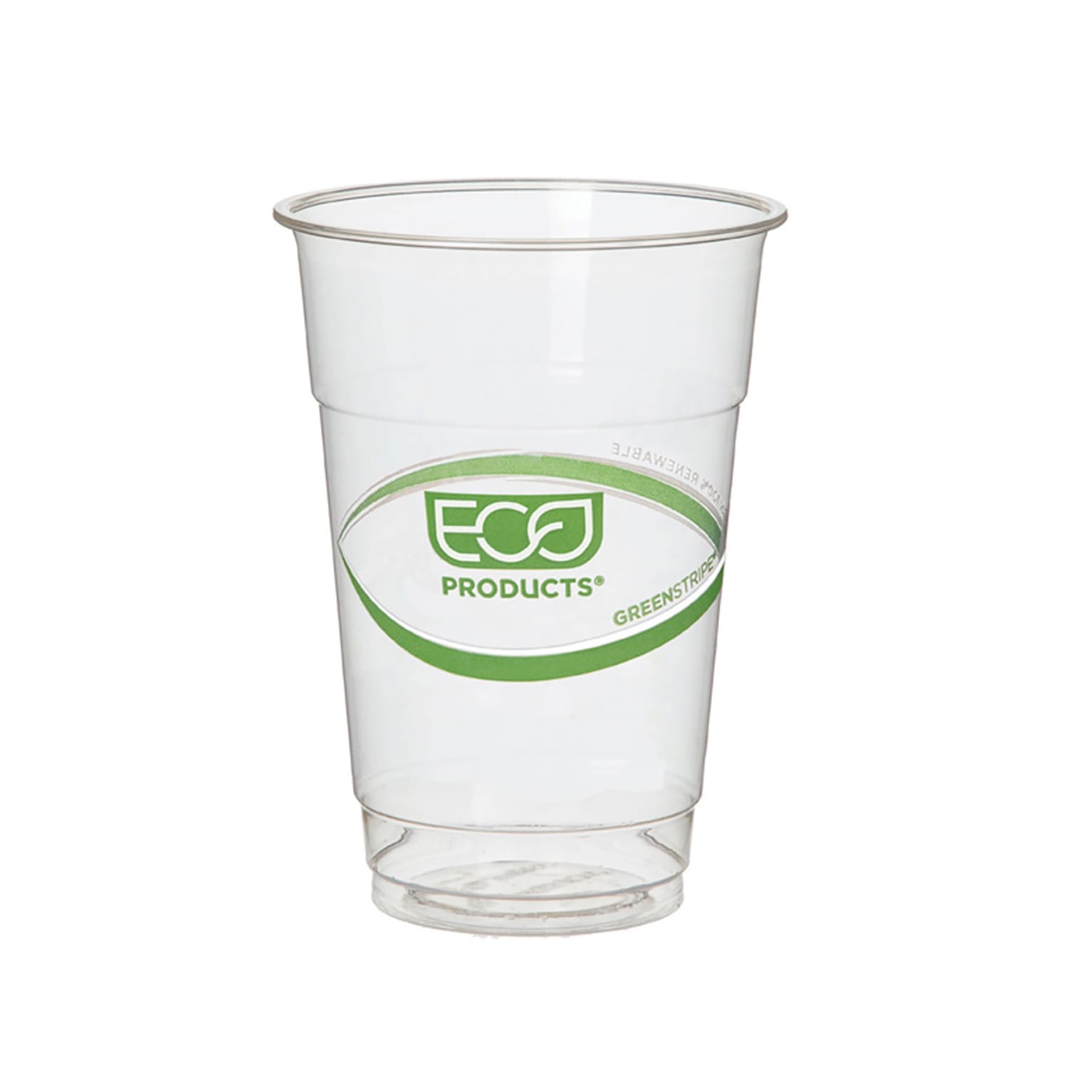 Eco Products EP-CC10-GS 10 oz GreenStripe Disposable Cold Cup - PLA, Clear, 10-oz. Capacity, Case of 1000
