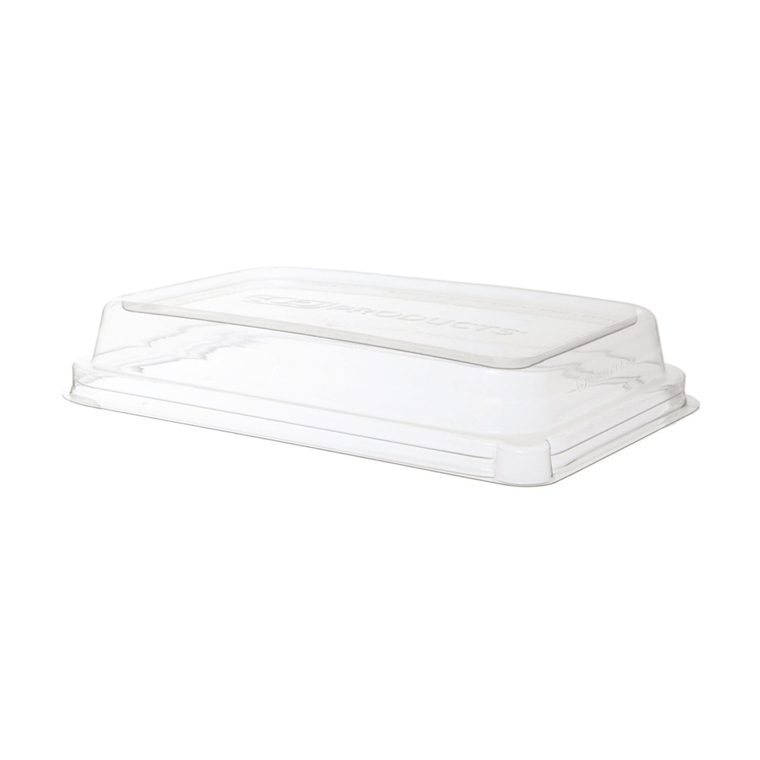 Eco Products EP-SCRC24LID WorldView Dome Lid for 24 to 32 oz Rectangular Take-Out Containers - PET, Clear, Case of 400