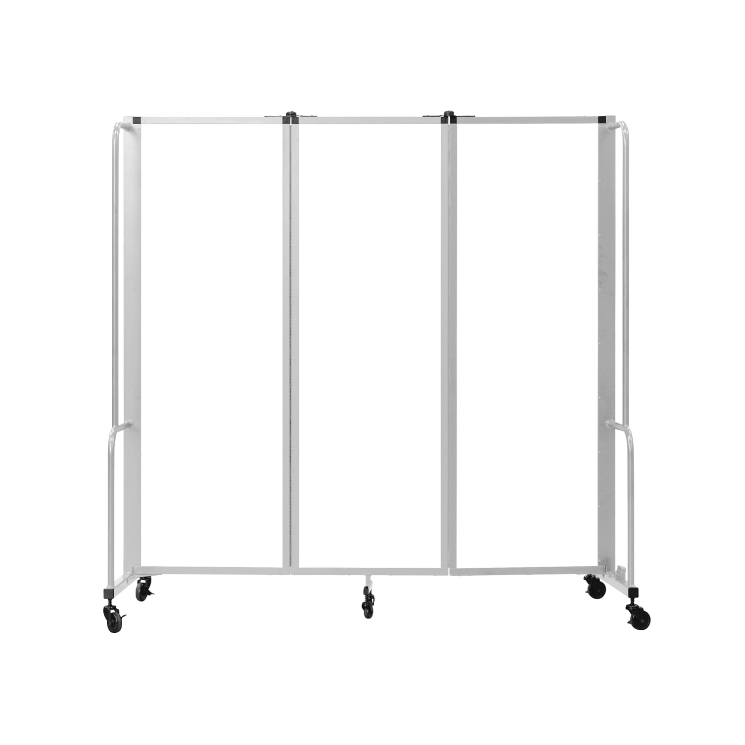 National Public Seating RDG6-3WB 72L Portable Room Divider w/ 3 Whiteboard Panels & Gray Frame - 6'H