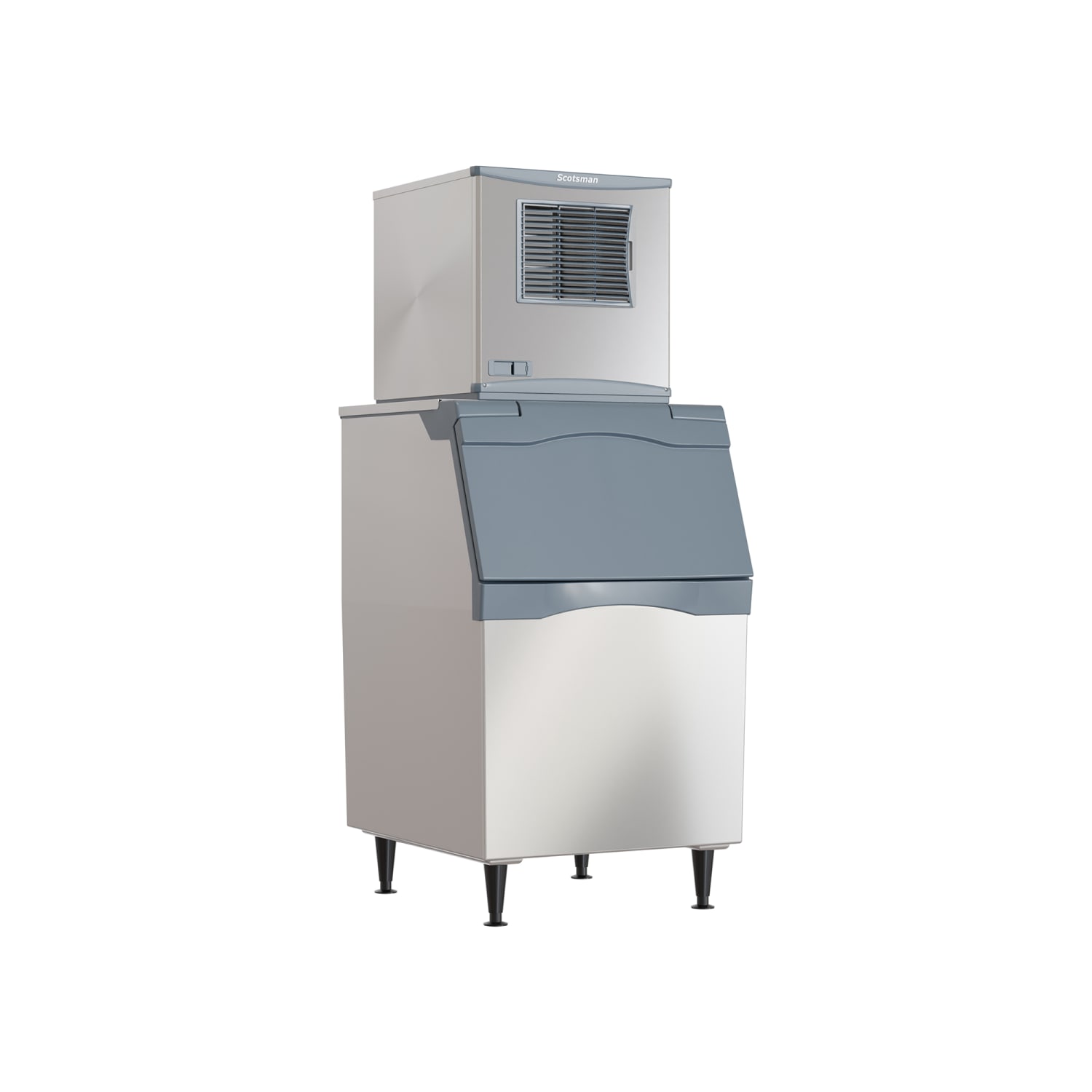 Scotsman NS0622AX-1/B530P/KBT27 664 lb Prodigy Plus Nugget Commercial Ice Machine w/ Bin & Filter - 536 lb Storage, Air Cooled, Soft Nugget, 643 lb. Production, Stainless Steel, 115 V