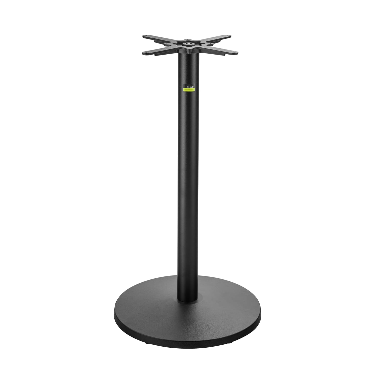 Flat Tech CT3014 40 3/4 Bar Height Table Base for 26 Square & 30 Round Table Tops, Cast Iron, Black