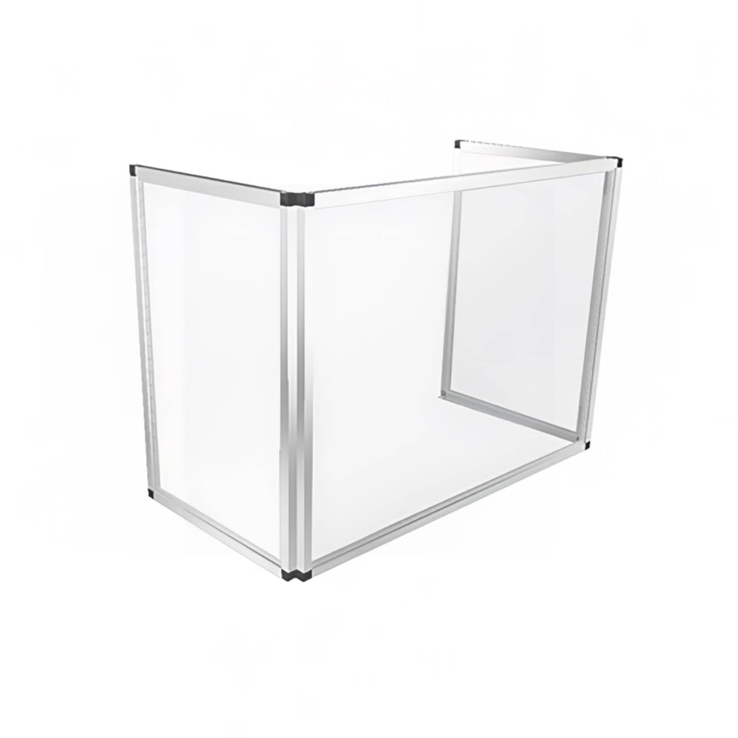 Spring USA MSG3624 3 Sided Folding Sneeze Guard - 36W x 25D x 24H, Acrylic w/ Aluminum Frame, 1/4"" Acrylic, Clear