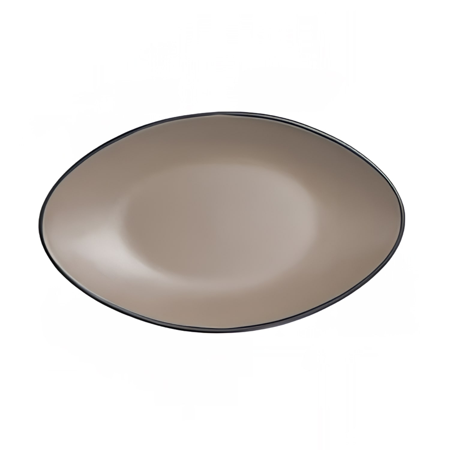 Steelite 7810JB021 9 3/4 x 5 7/8 Oval Melamine Plate - Sandstone, Brown, 2 Dozen