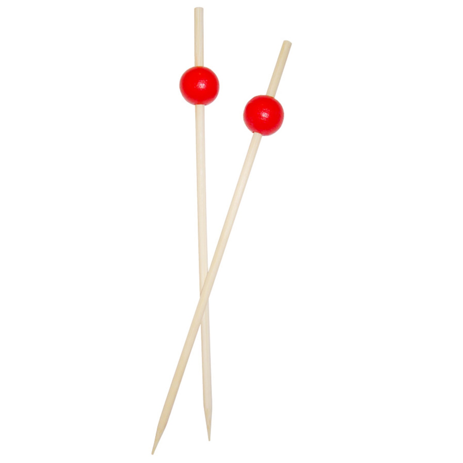 Town 51604R 5 Wood Ball Pick, Red, Pack of 25