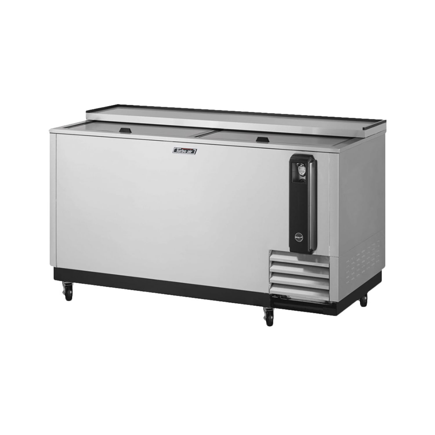 Turbo Air TBC-65SD-N6 65 Forced Air Bottle Cooler - Holds 528 12-oz Bottles, Stainless Interior, 115v, Silver