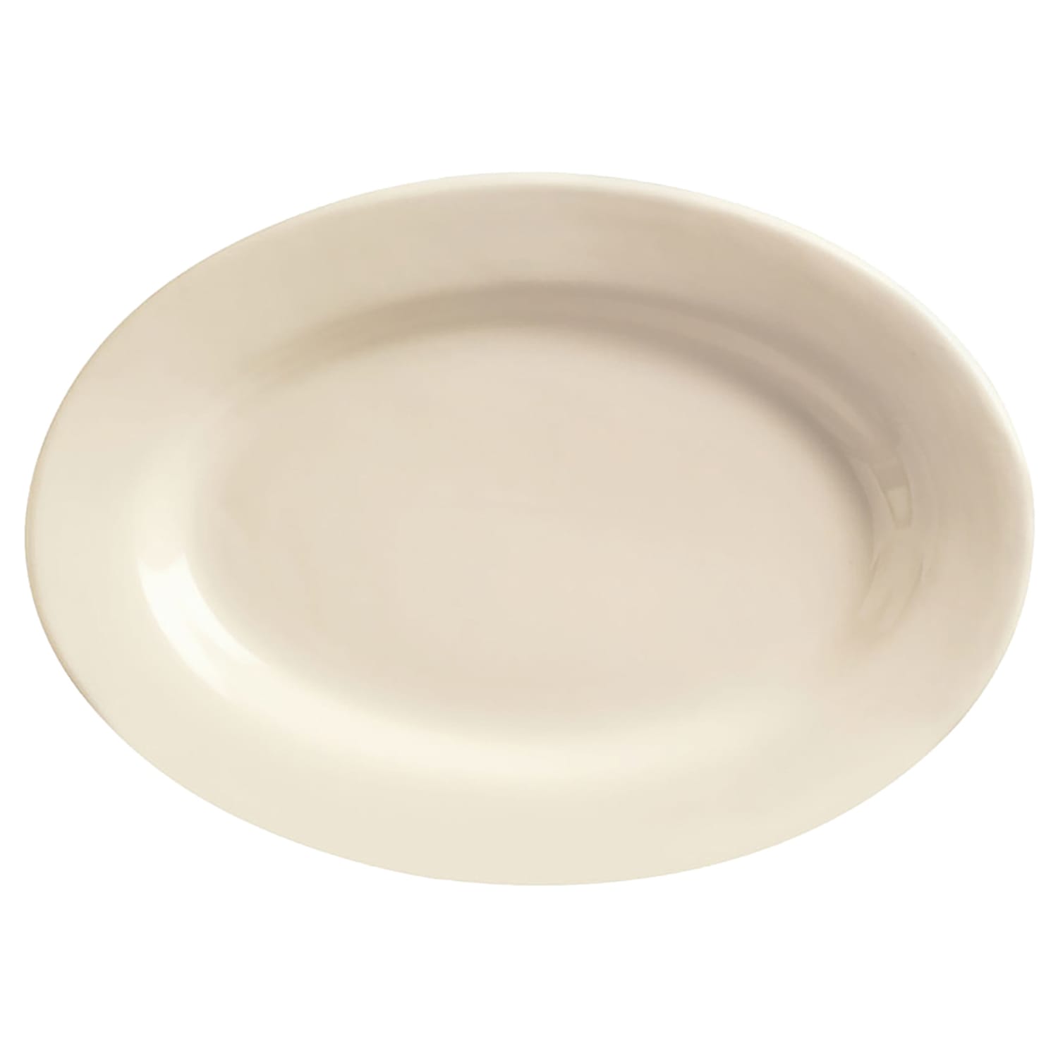 Libbey PWC-12 Oval Cream White Rolled Edge Platter, Princess White, 2 Dozen