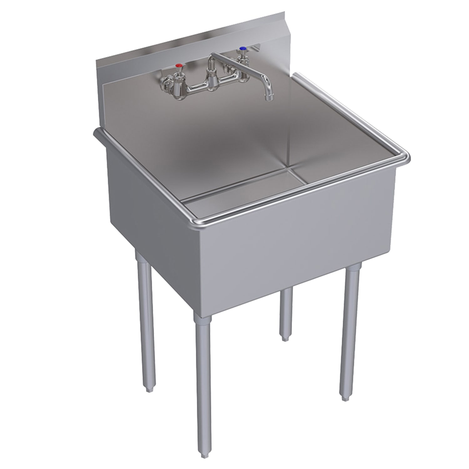 Krowne BS-2421 27 1 Compartment Sink w/ 24L x 21 1/8W Bowl, 13 Deep, 0.58 cu ft, 115v, Stainless Steel
