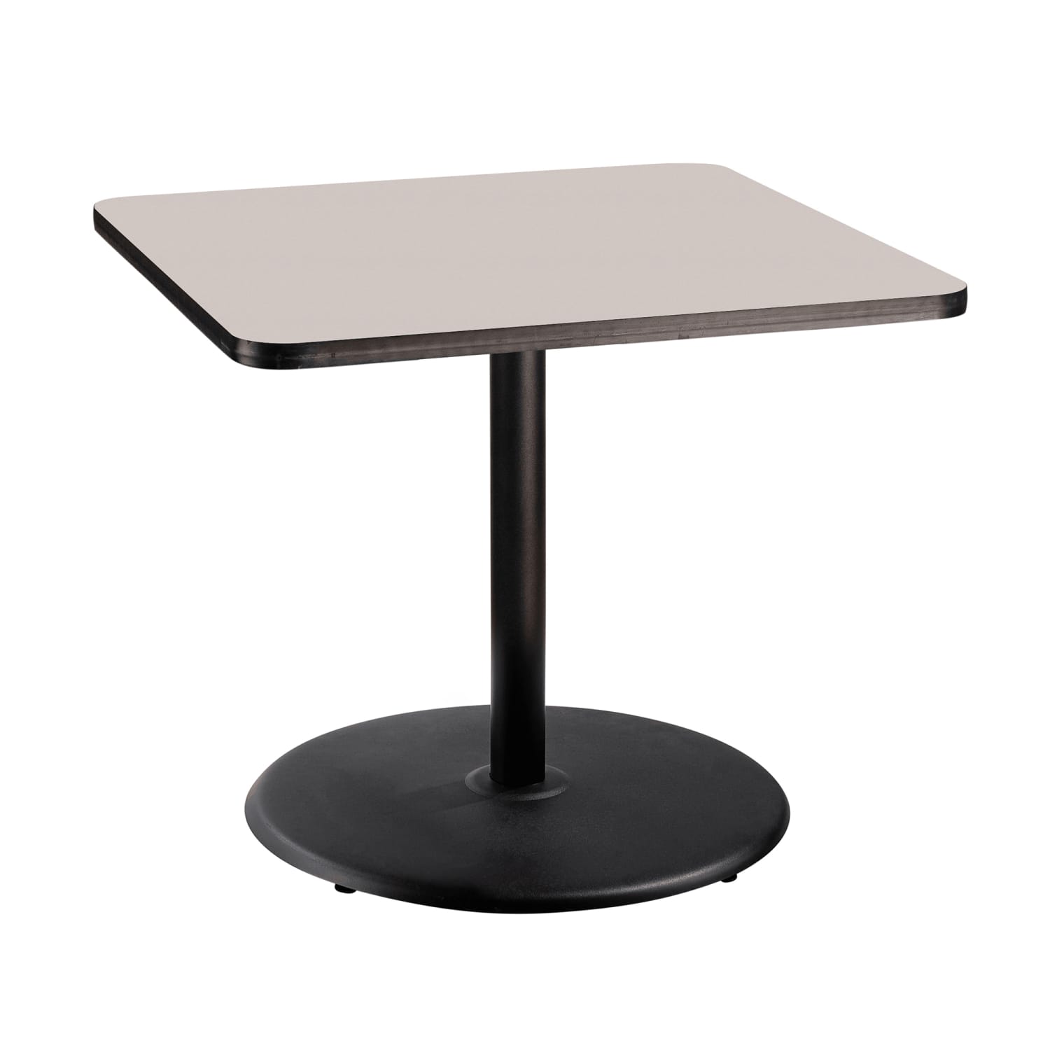 National Public Seating CT33636RDPBTMGY 36 Square Dining Height Table - Grey Nebula Laminate Top, Steel Base, Gray