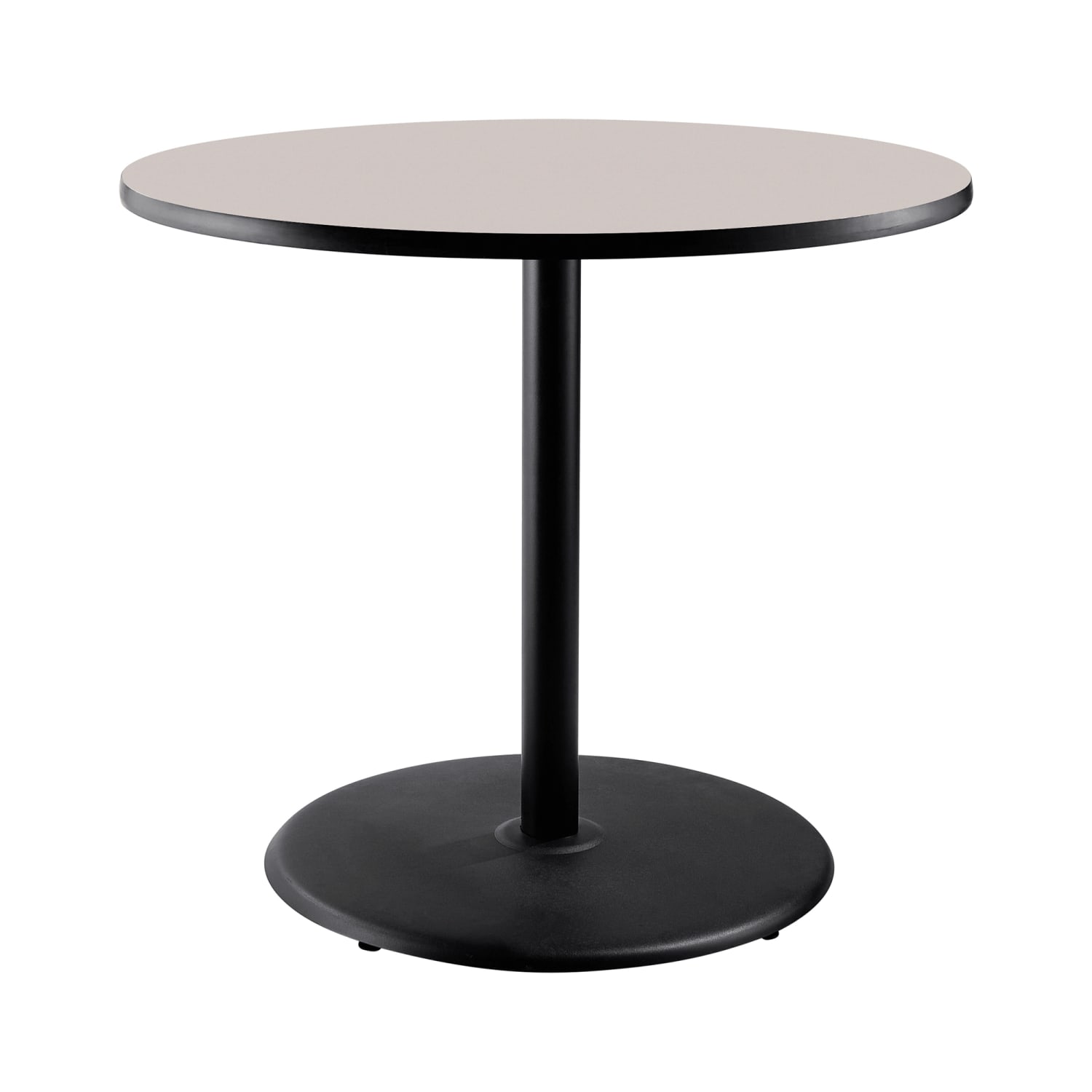 National Public Seating CT13636RCPBTMGY 36 Round Counter Height Table - Grey Nebula Laminate Top, Steel Base, Gray