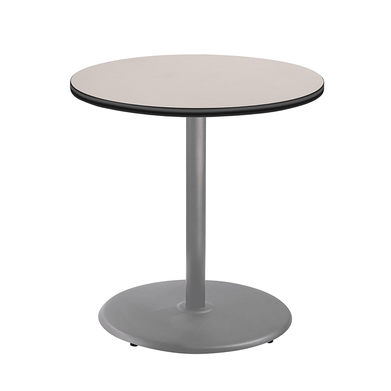 National Public Seating CTG13636RCPBTMGY 36 Round Counter Height Table - Grey Nebula Laminate Top, Steel Base, Gray