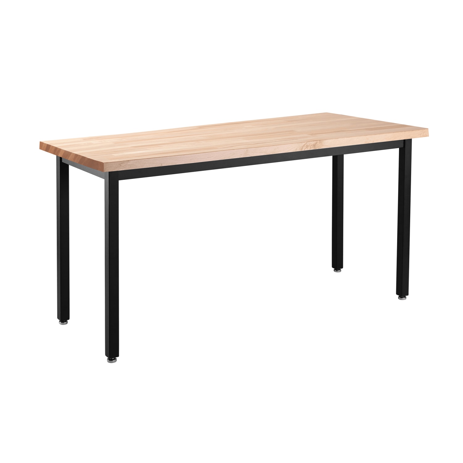 National Public Seating HDT7-3072B Rectangular Activity Table - 72L x 30W, Butcherblock Top, Beige, White