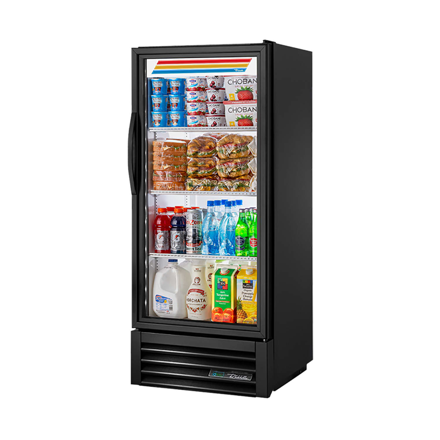 True GDM-10-58-HC~TSL01 24 7/8 GDM Series 1 Section Glass Door Merchandiser - 1 Right Hinge Door, Black, 115v, 10 Cu. Ft | True Refrigeration