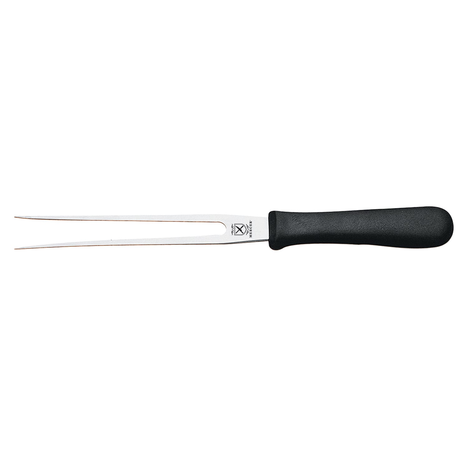 Mercer Culinary M14007 7 Carving Fork w/ Black Polypropylene Handle, High Carbon Japanese Steel