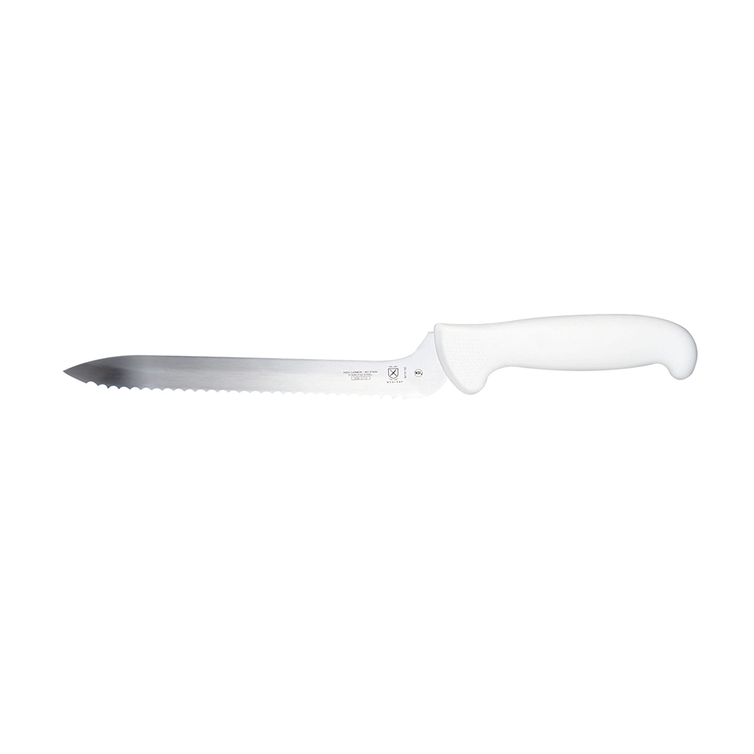 Mercer Culinary M18130 8 Bread Knife w/ White Polypropylene Handle, High Carbon Japanese Steel