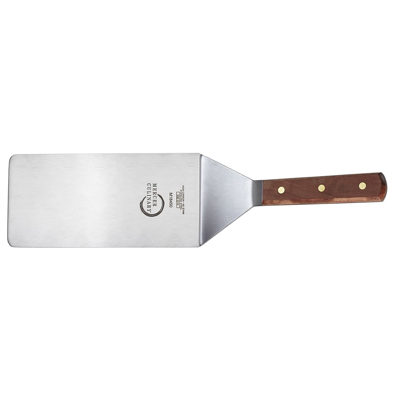 Mercer Culinary M18450 8 x 4 Turner w/ Rosewood Handle, Stainless Steel