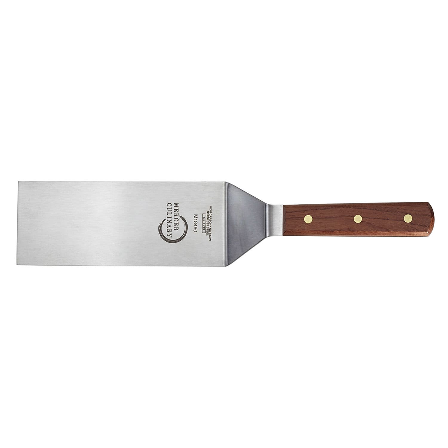 Mercer Culinary M18460 8 x 3 Turner w/ Rosewood Handle, Stainless Steel