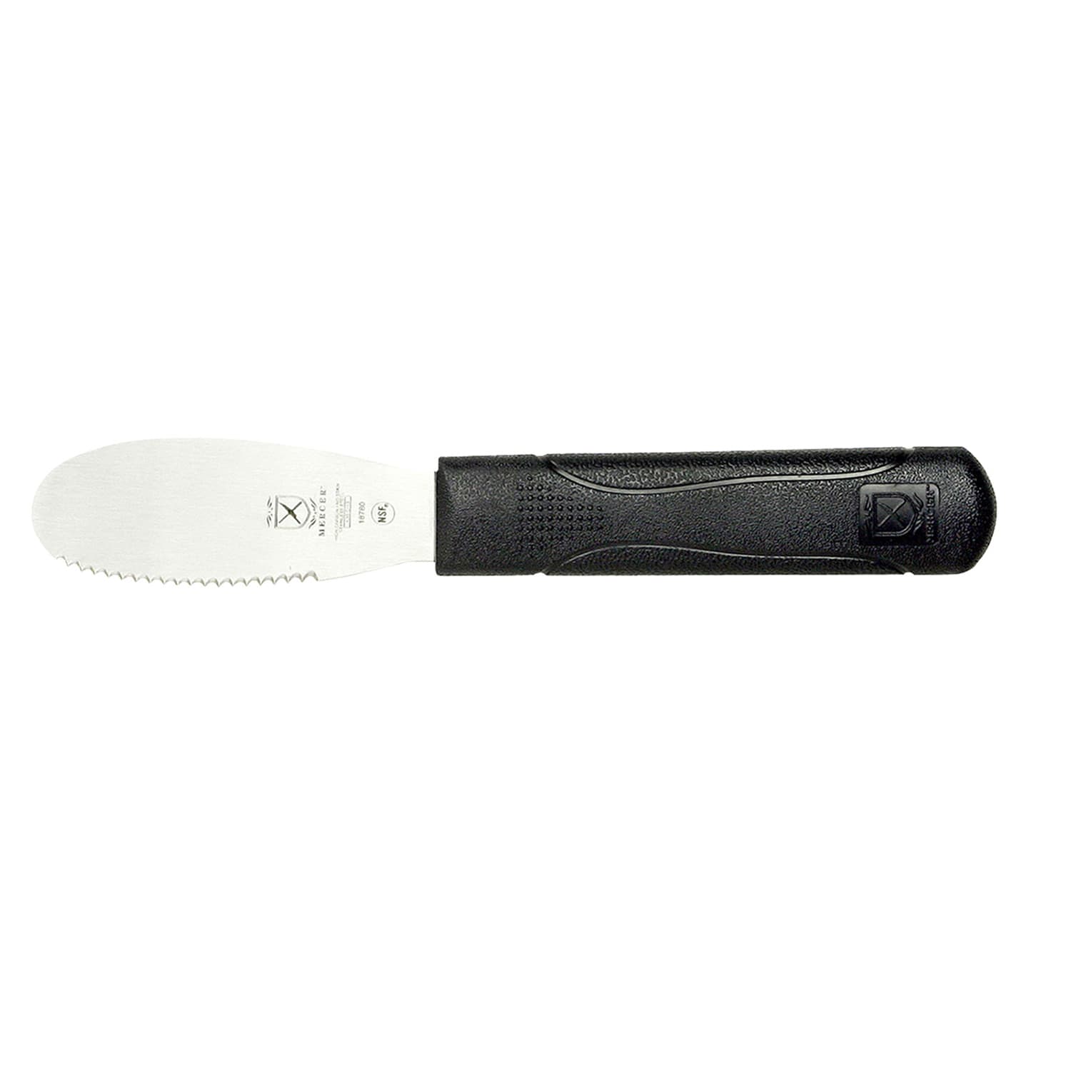 Mercer Culinary M18780 3 1/2 Sandwich Spreader w/ Black Polypropylene Handle, High Carbon Japanese Steel