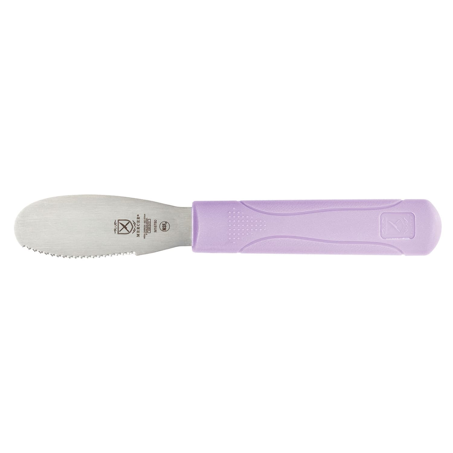 Mercer Culinary M18780PU 3 1/2 Sandwich Spreader w/ Purple Polypropylene Handle, High Carbon Japanese Steel
