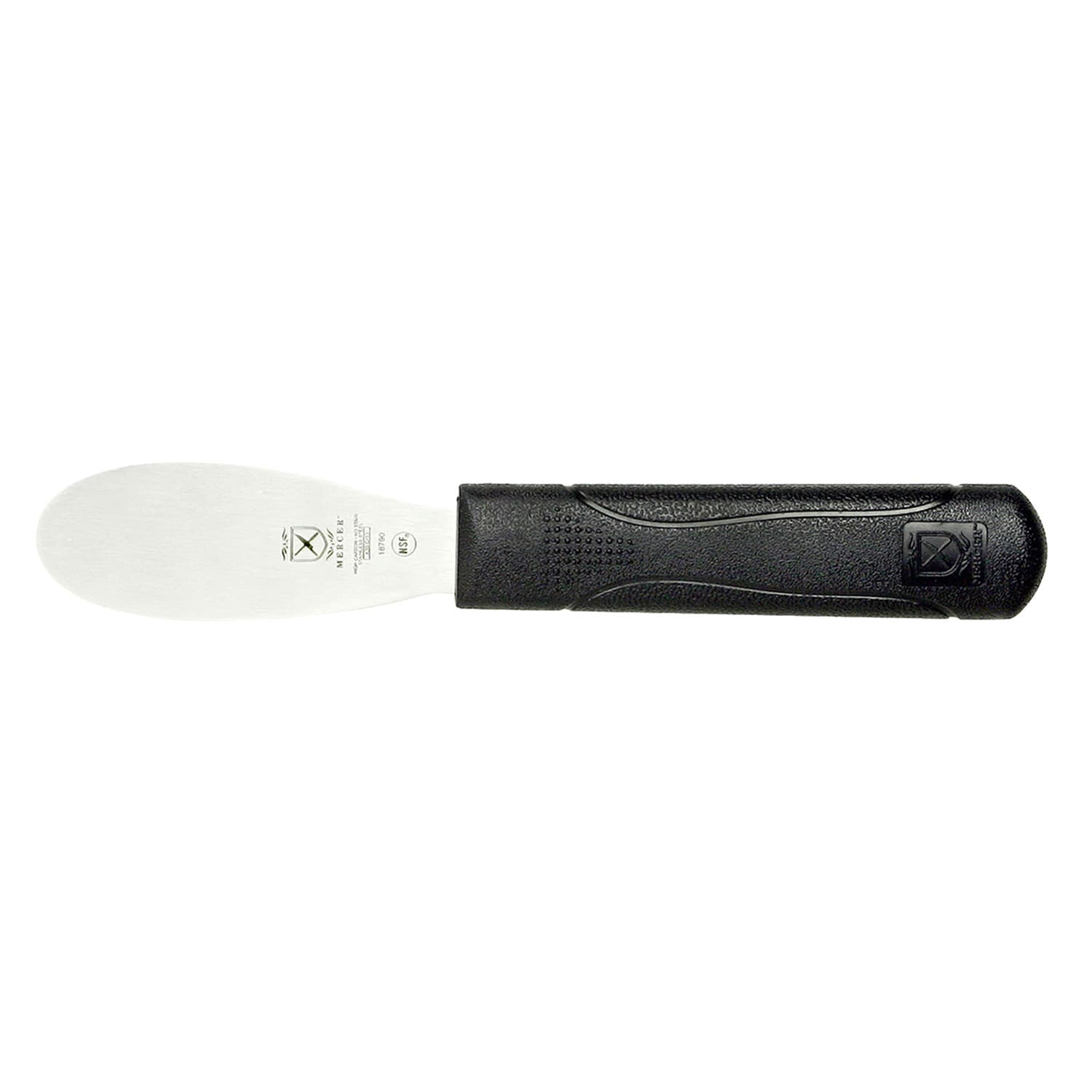 Mercer Culinary M18790 3 1/2 Sandwich Spreader w/ Black Polypropylene Handle, High Carbon Japanese Steel