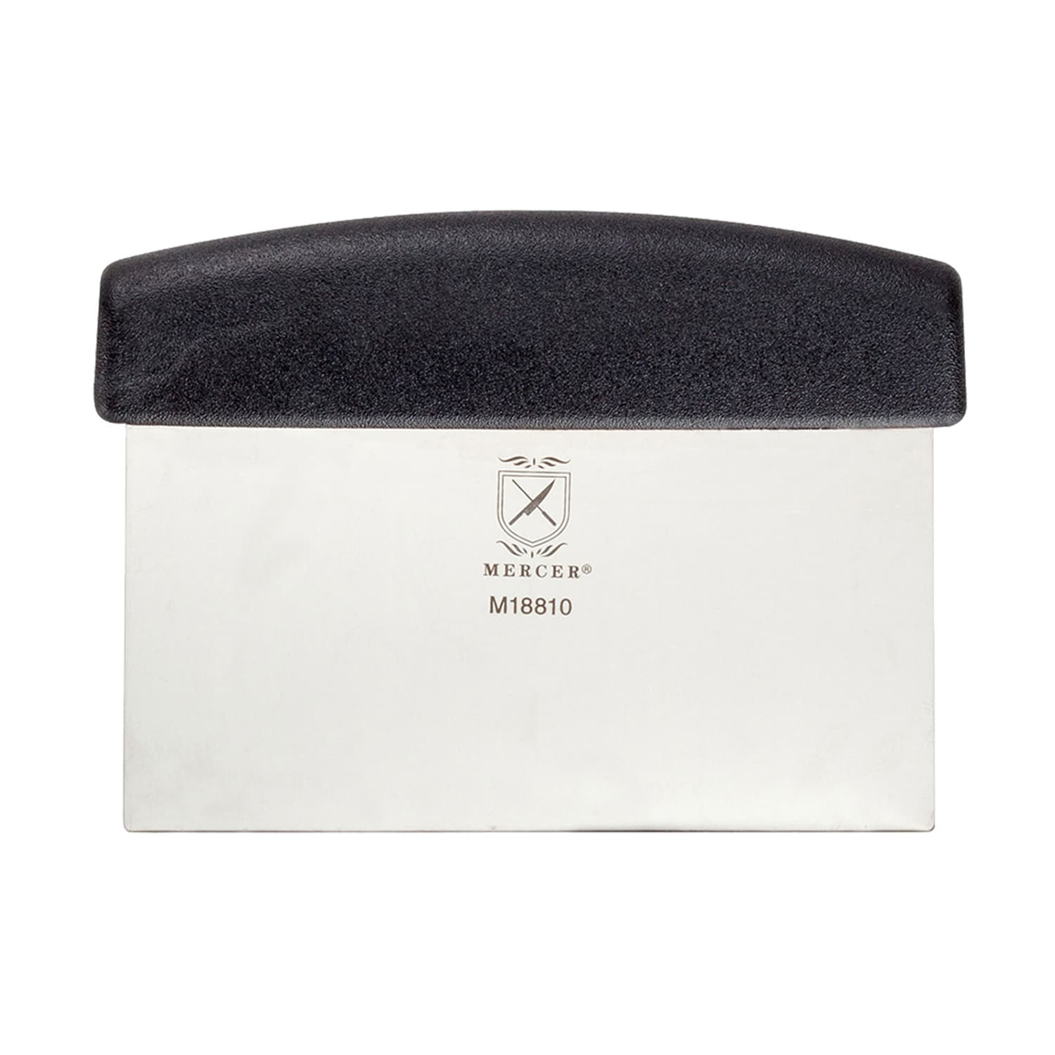Mercer Culinary M18810P Dough Cutter/Scraper w/ Black Polypropylene Handle - 6 x 3, High Carbon Japanese Steel