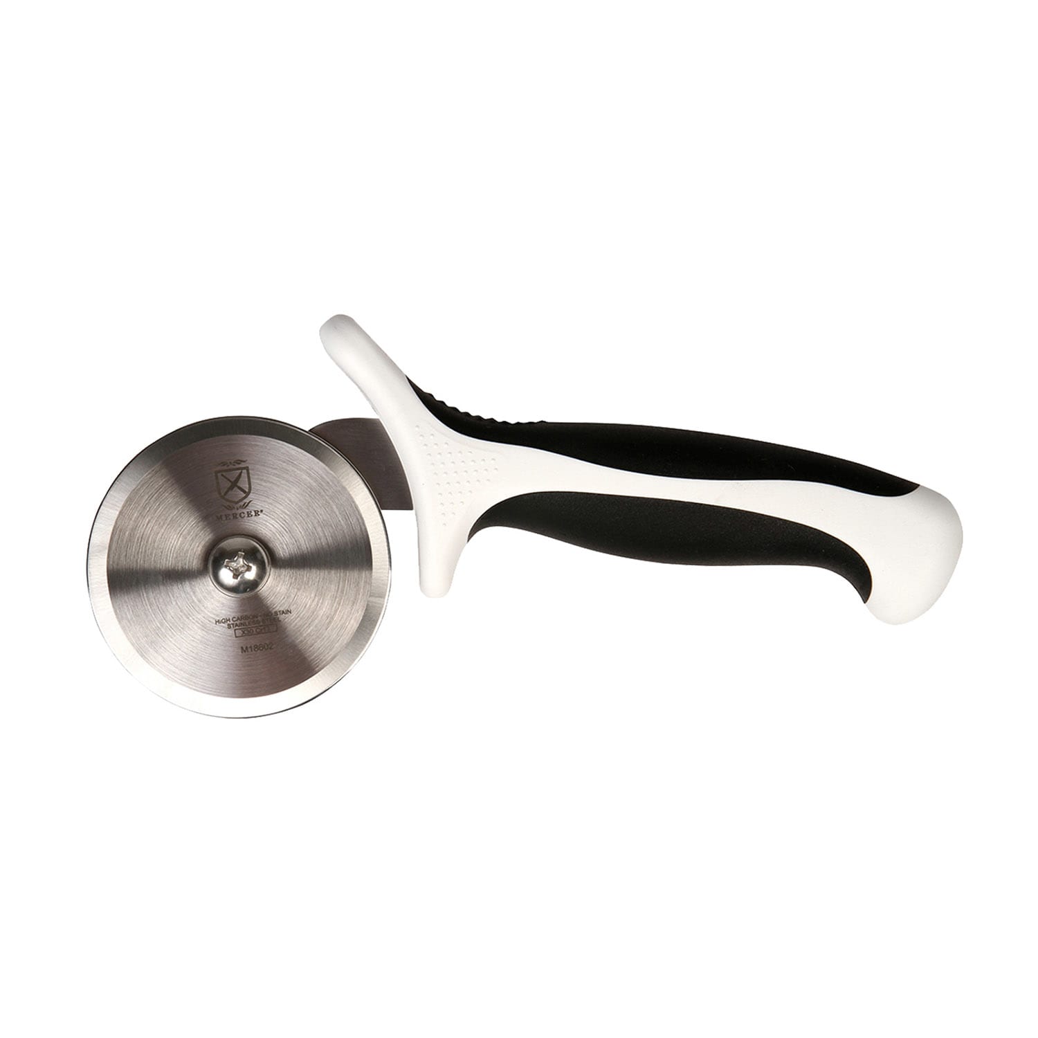 Mercer Culinary M18602WH 2 3/4 Pizza Cutter w/ White Santoprene/Polypropylene Handle, High Carbon Japanese Steel