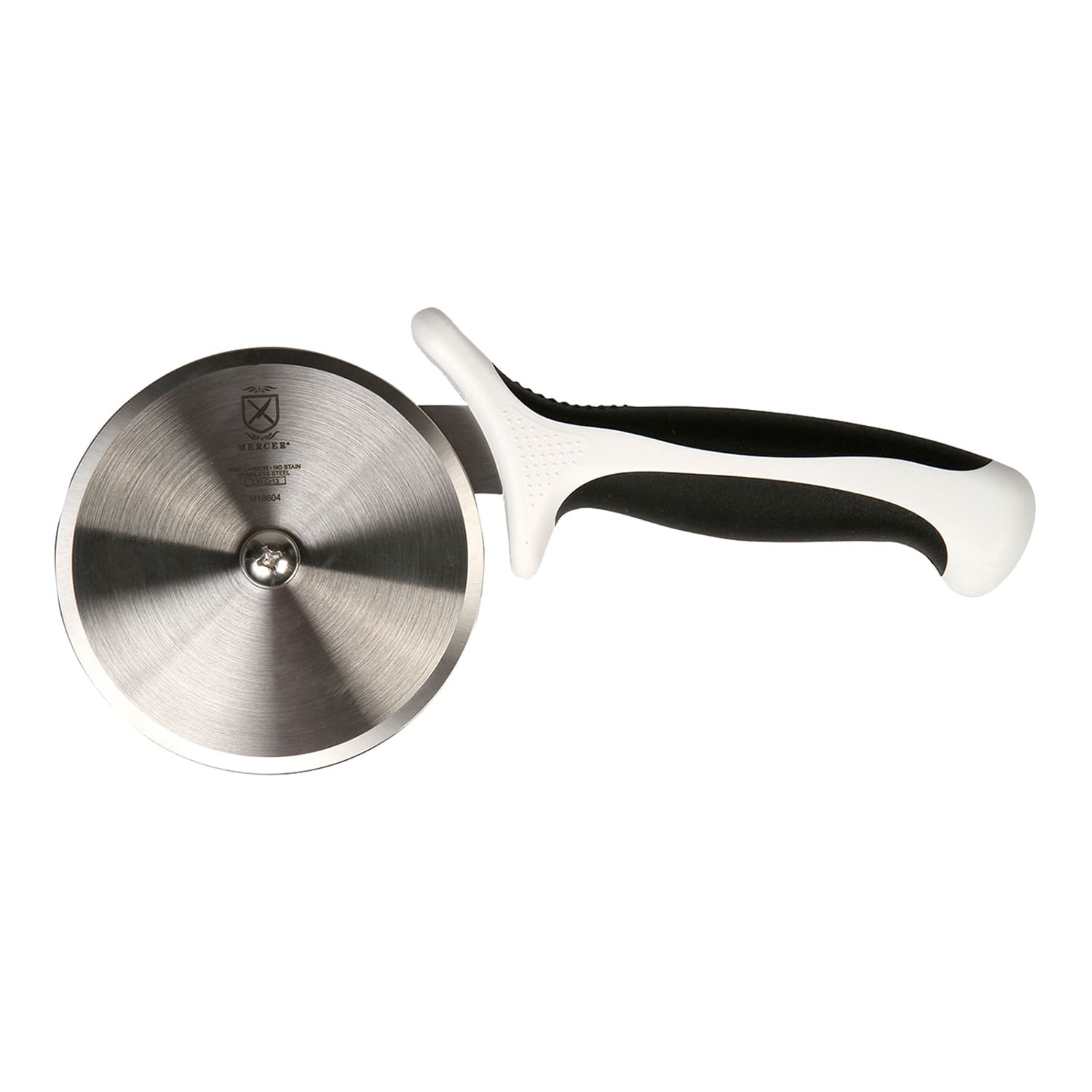 Mercer Culinary M18604WH 4 Pizza Cutter w/ White Santoprene/Polypropylene Handle, High Carbon Japanese Steel