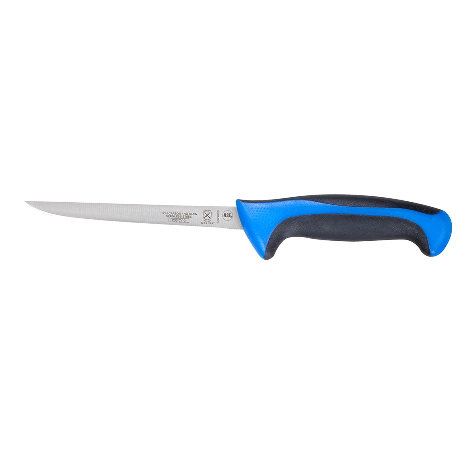 Mercer Culinary M22206BL 6 Boning Knife w/ Blue Santoprene/Polypropylene Handle, High Carbon Japanese Steel