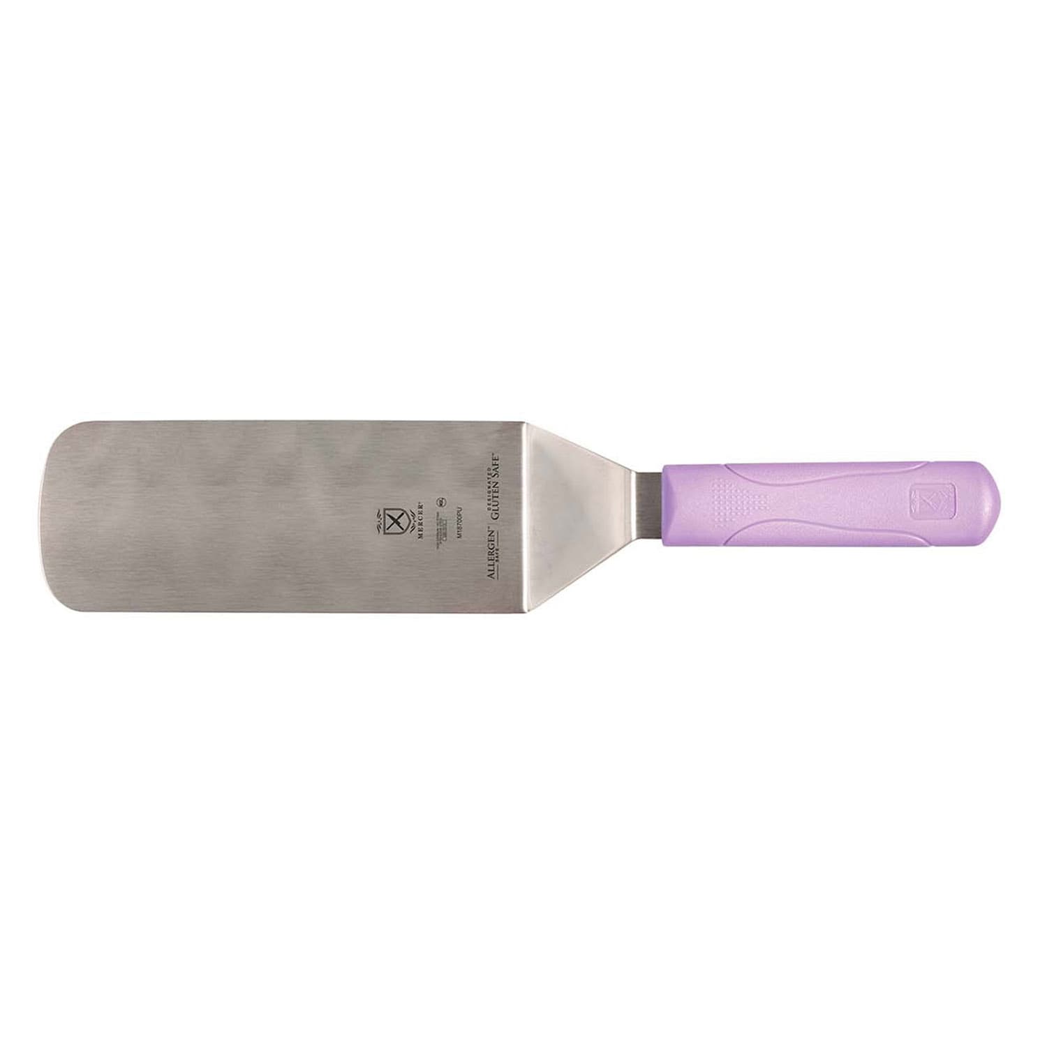 Mercer Culinary M18700PU 8 x 3 Turner w/ Purple Polypropylene Handle, High Carbon Japanese Steel