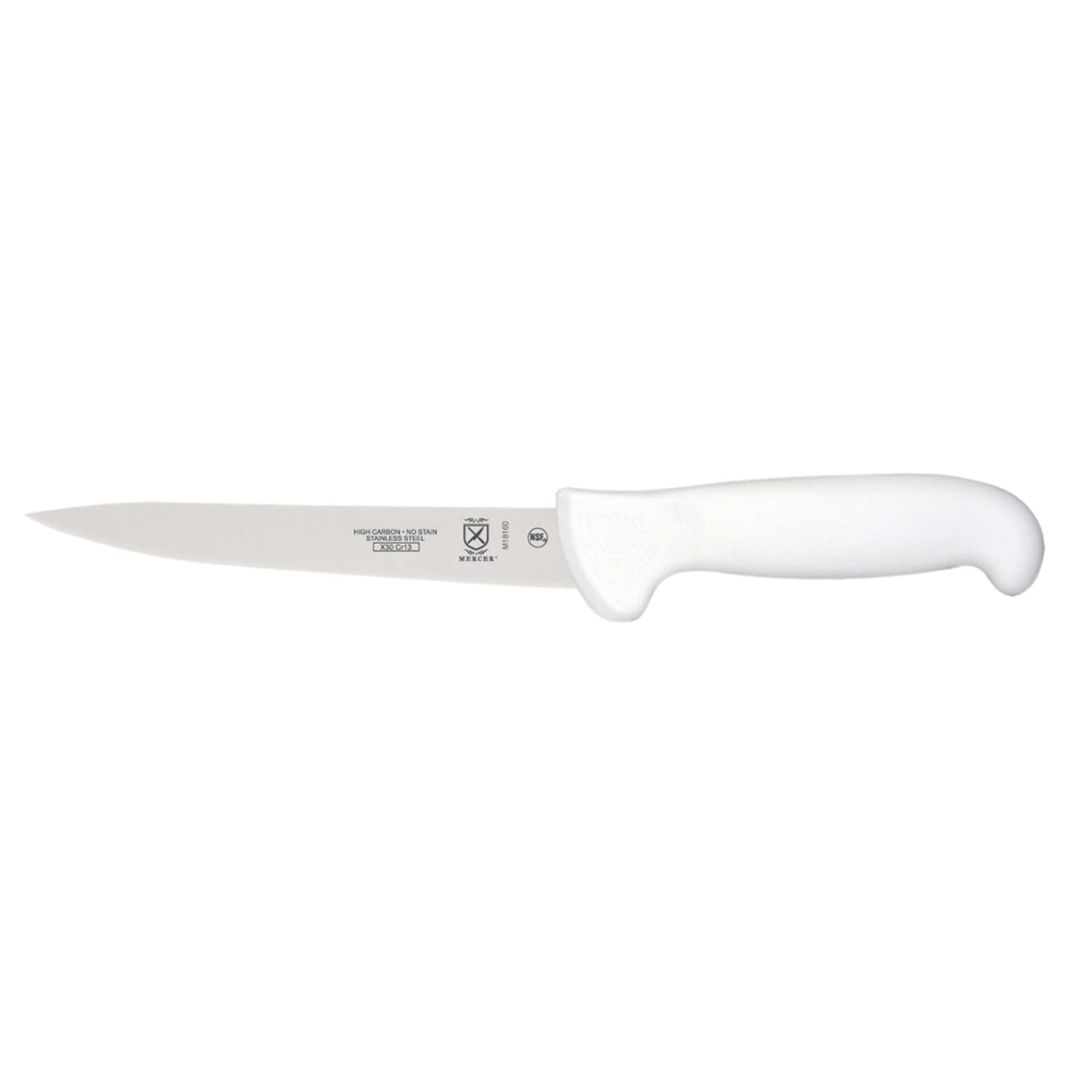 Mercer Culinary M18160 7 Fillet Knife w/ White Polypropylene Handle, High Carbon Japanese Steel