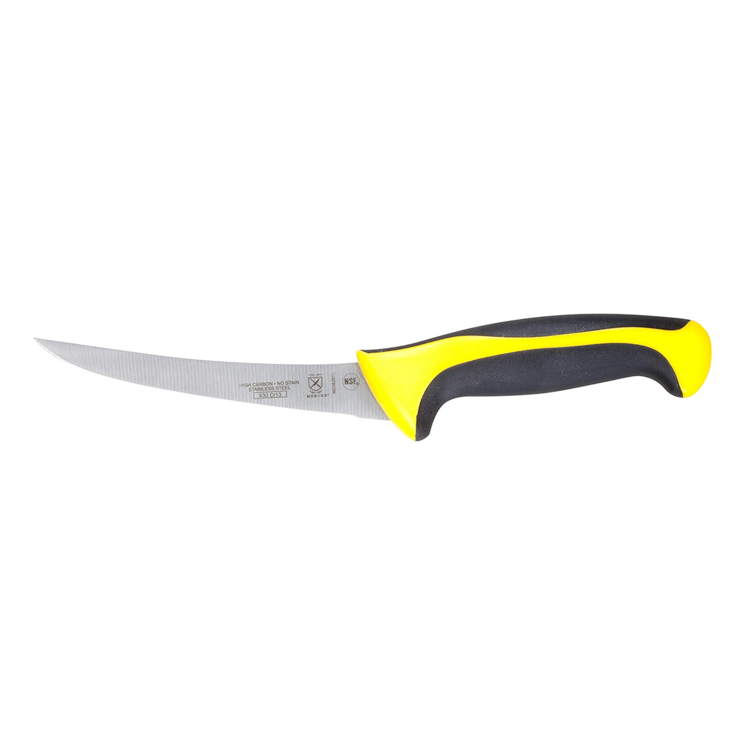 Mercer Culinary M23820YL 6 Boning Knife w/ Yellow Santoprene/Polypropylene Handle, High Carbon Japanese Steel