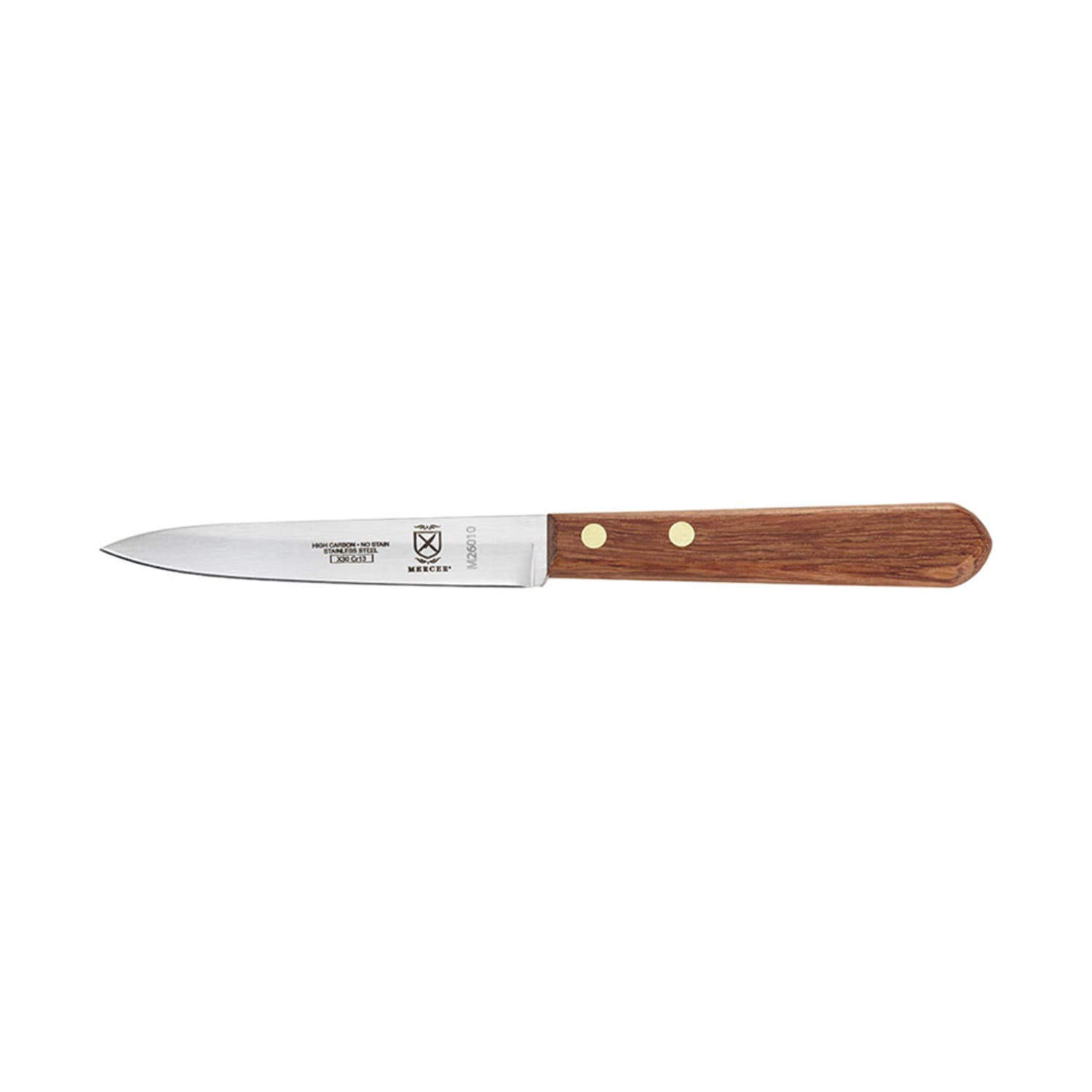 Mercer Culinary M26010 3 1/2 Paring Knife w/ Rosewood Handle, High Carbon Japanese Steel, Stainless Steel