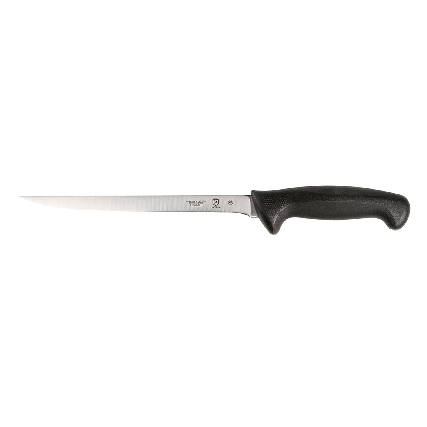 Mercer Culinary M23860 8 1/2 Fillet Knife w/ Black Santoprene/Polypropylene Handle, High Carbon Japanese Steel