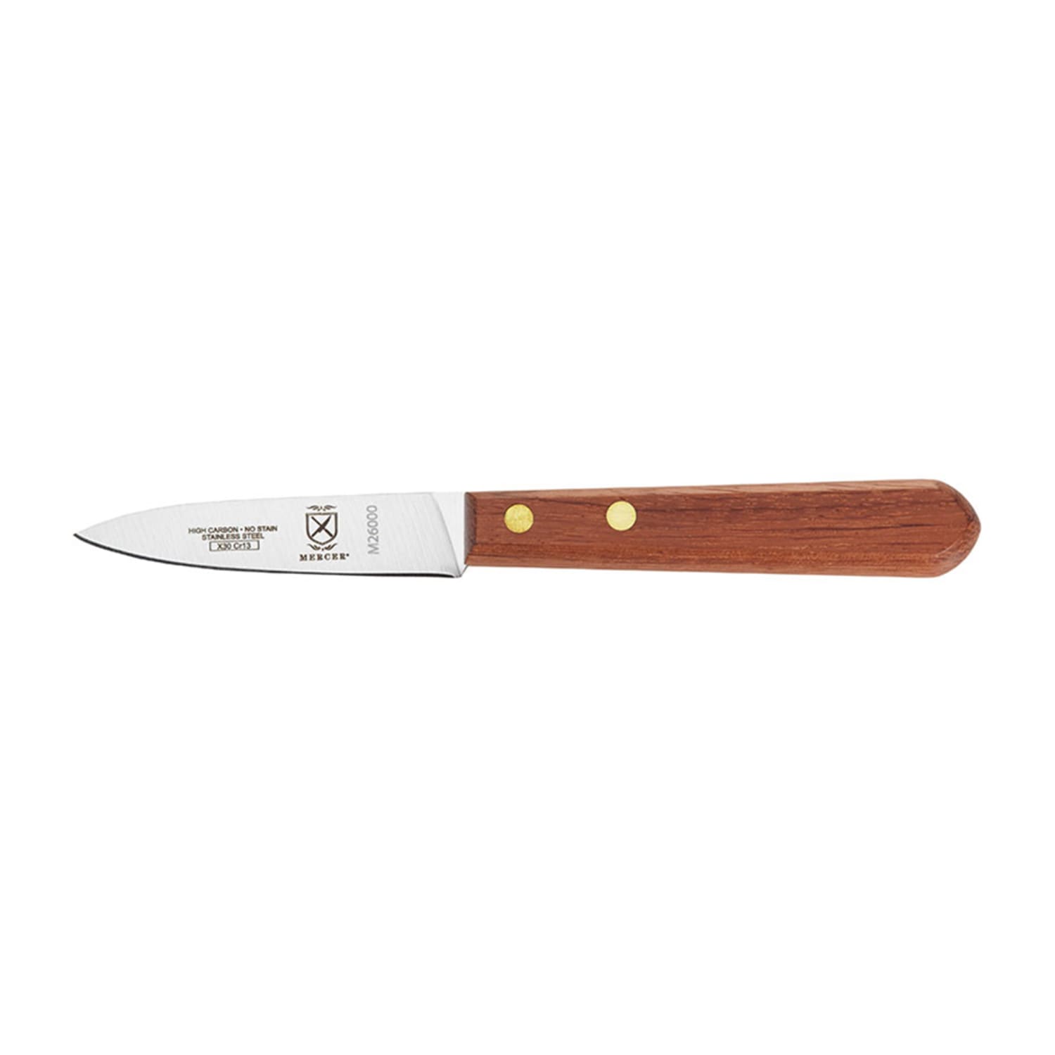 Mercer Culinary M26000 3 Paring Knife w/ Rosewood Handle, High Carbon Japanese Steel, Stainless Steel
